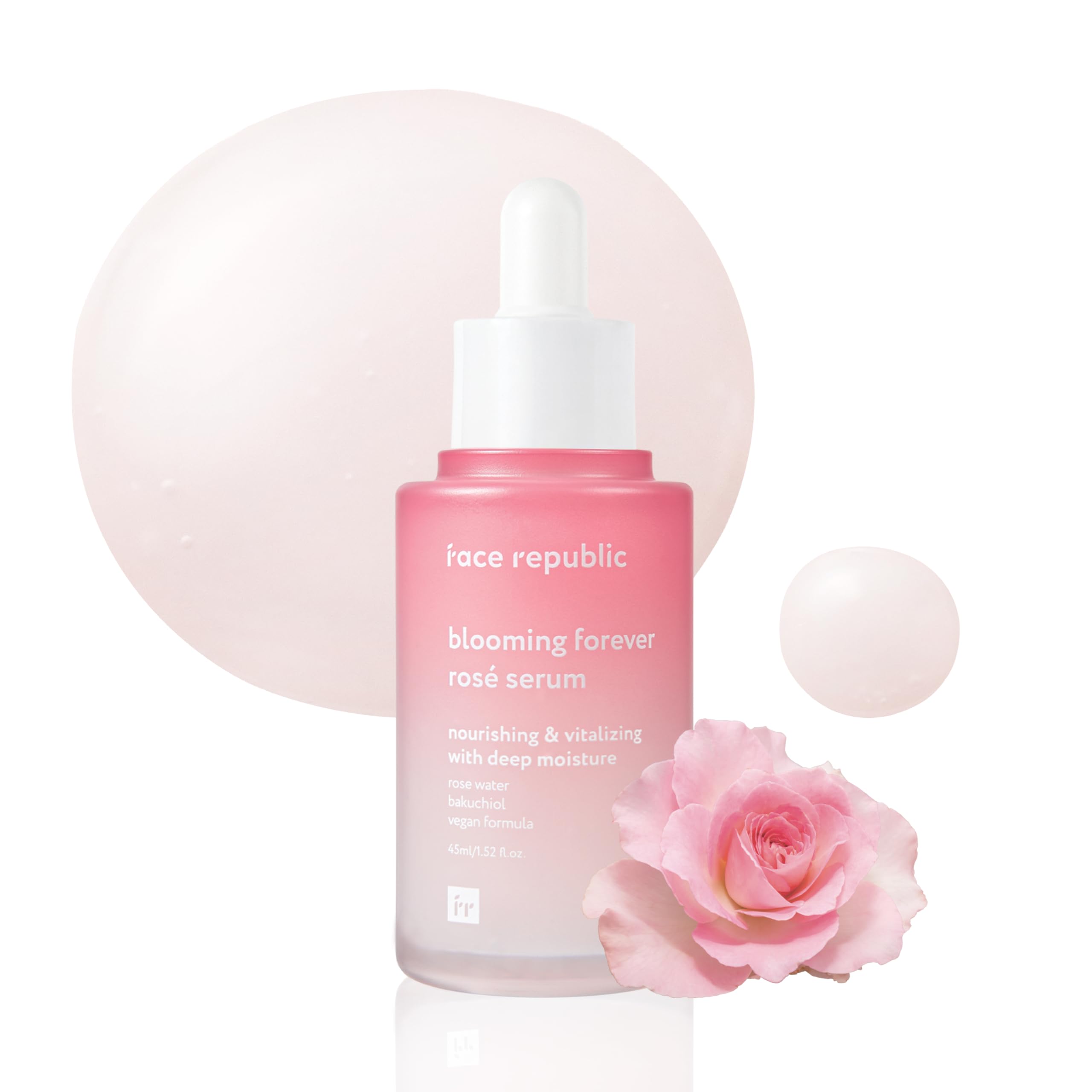Face Republic Blooming Forever Ros   Serum 45Ml | Rose Water | Bakuchiol | Revitalizing & Rejuvenating | Wrinkle Care | Firm And