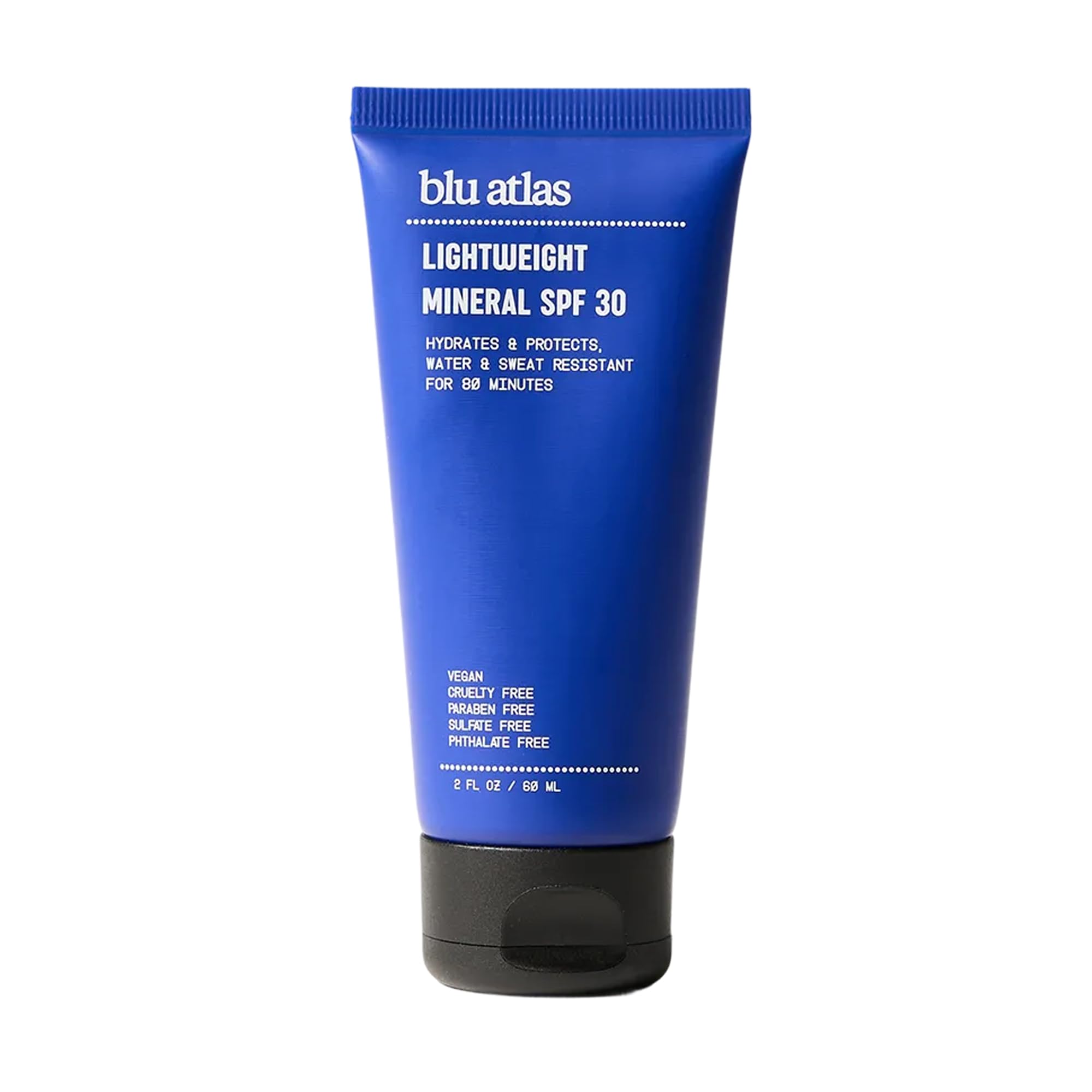 Blu Atlas Mineral Sunscreen SPF 30 for Men  with Zinc Oxide, Lightweight Broad Spectrum UVA/UVB Face Lotion for All Skin Types,
