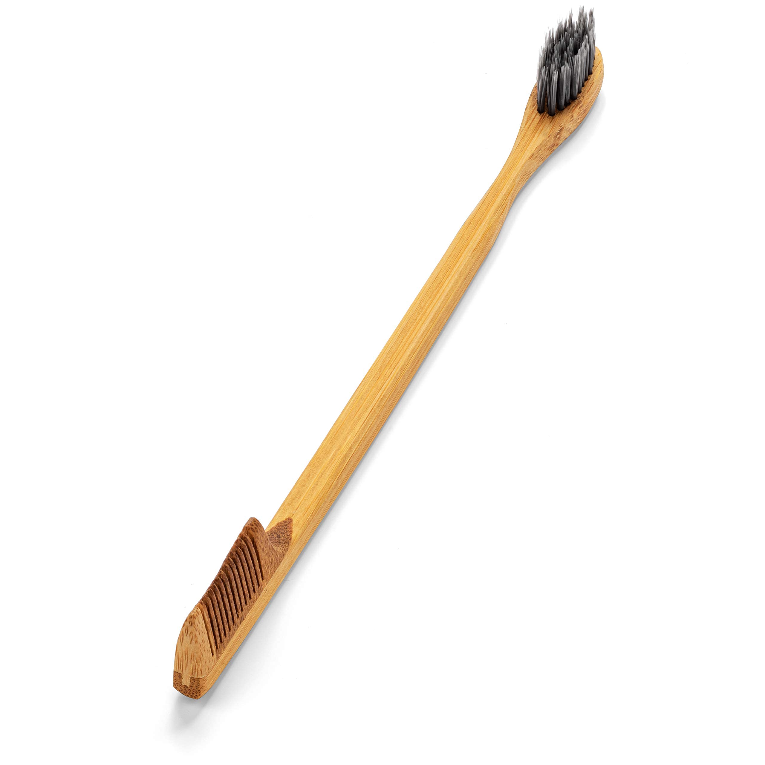 Grannaturals Edges Brush And Comb For Edge Control - Sturdy Bamboo Handle - Styling & Gentle Care Tools - Edge Fixer For Baby Ha