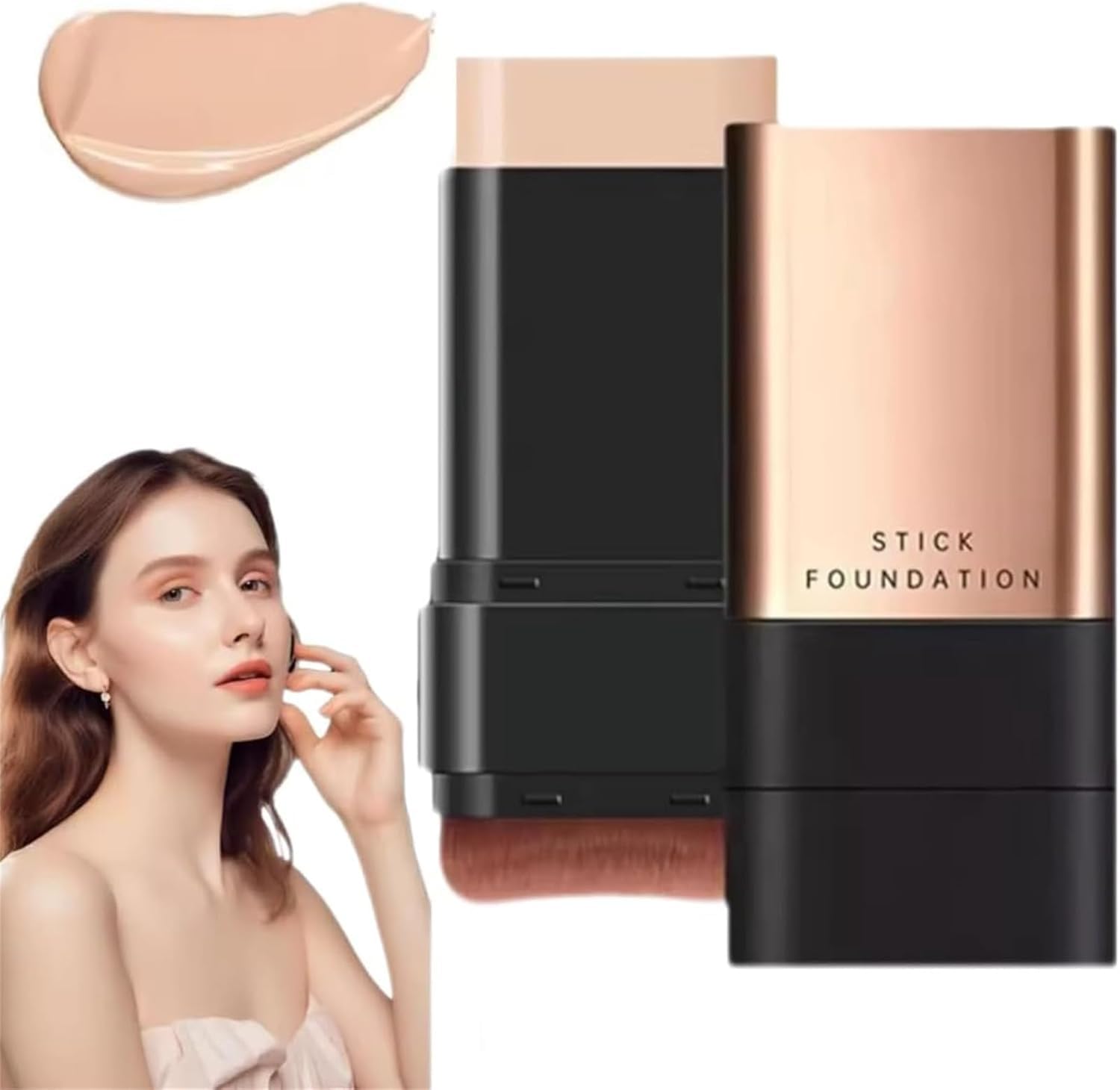 Luteti Waterproof LongLasting Hydrating Concealer Stick Foundations Makeup Accessories For Daily Use, 2 In 1 MultiUse Foundati