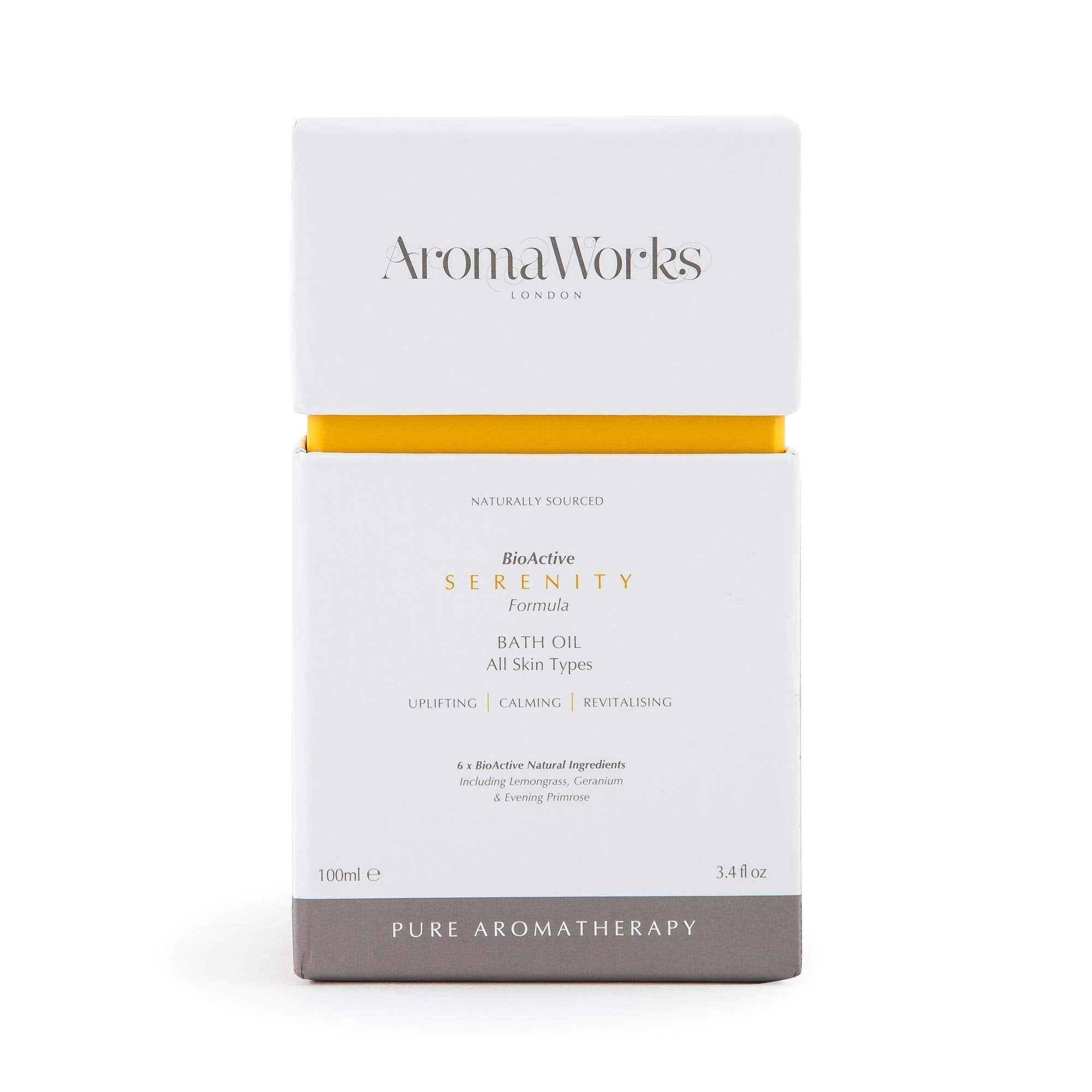 Aromaworks Serenity Bath Oil - 100% Pure Essential Oils - Soothes Away Stress - Uplifts And Energizes Mind - Leaves Skin Nourish