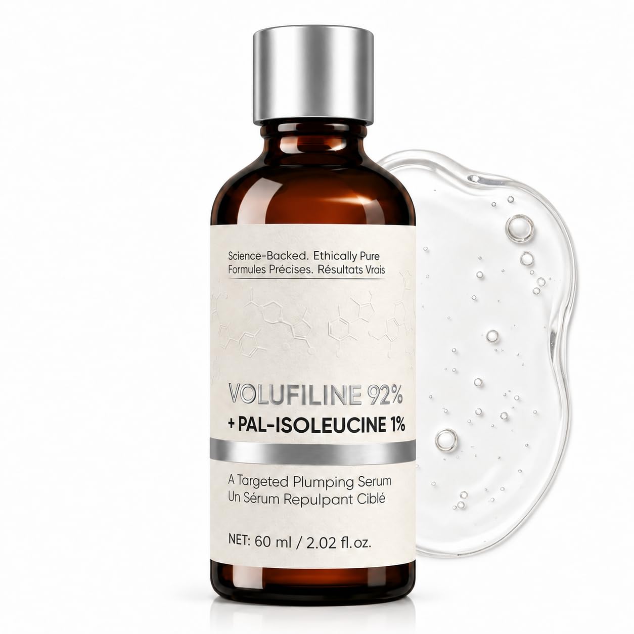 Volufiline 92% + PalIsoleucine 1% Serum, Face Plumping Serum for Eye Area, Cheeks & Smile Lines, Helps Skin Look Smoother & Fir