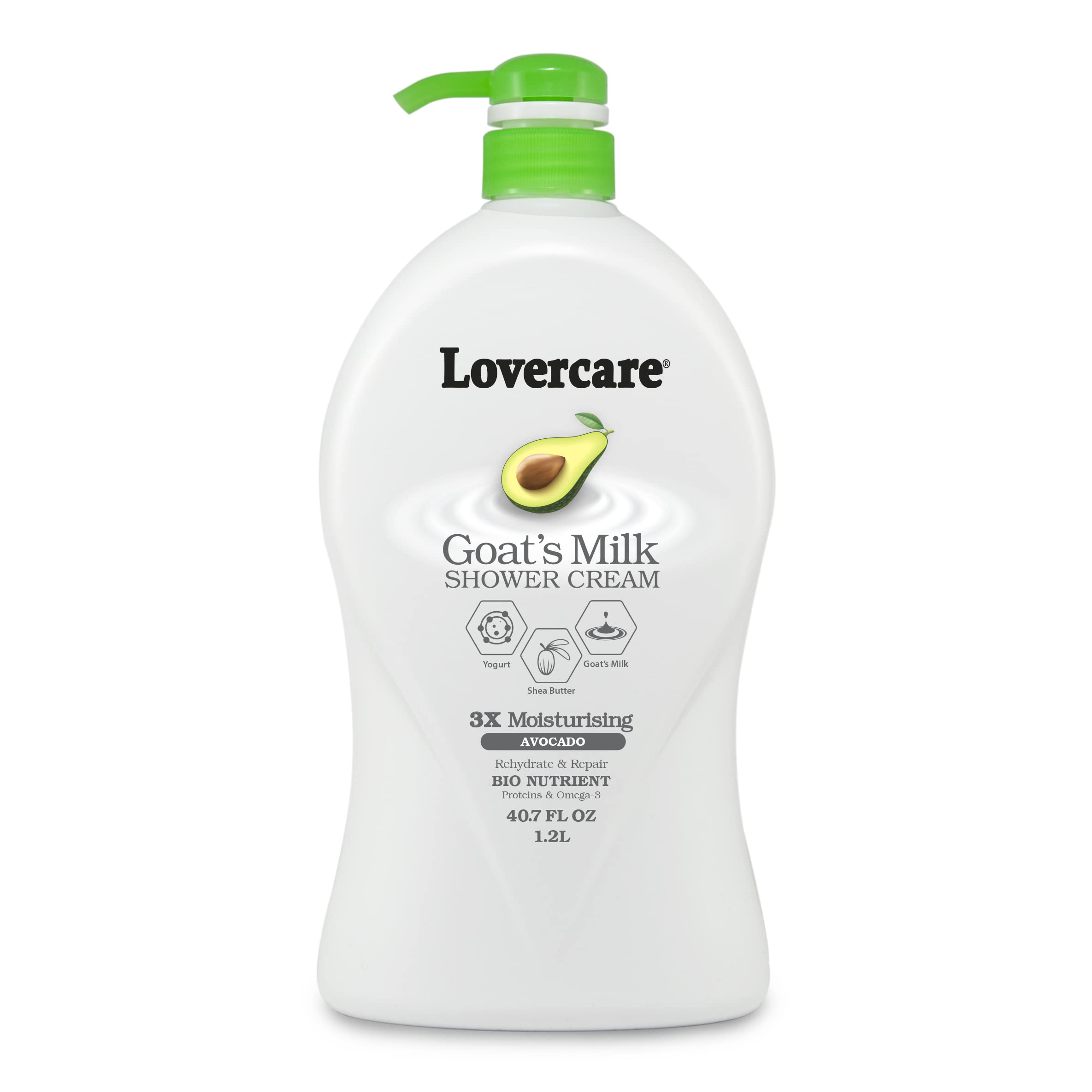 Lover'S Care Goat'S Milk Moisturizing Body Wash Shower Cream Avocado 40.7 Fl.Oz - Single