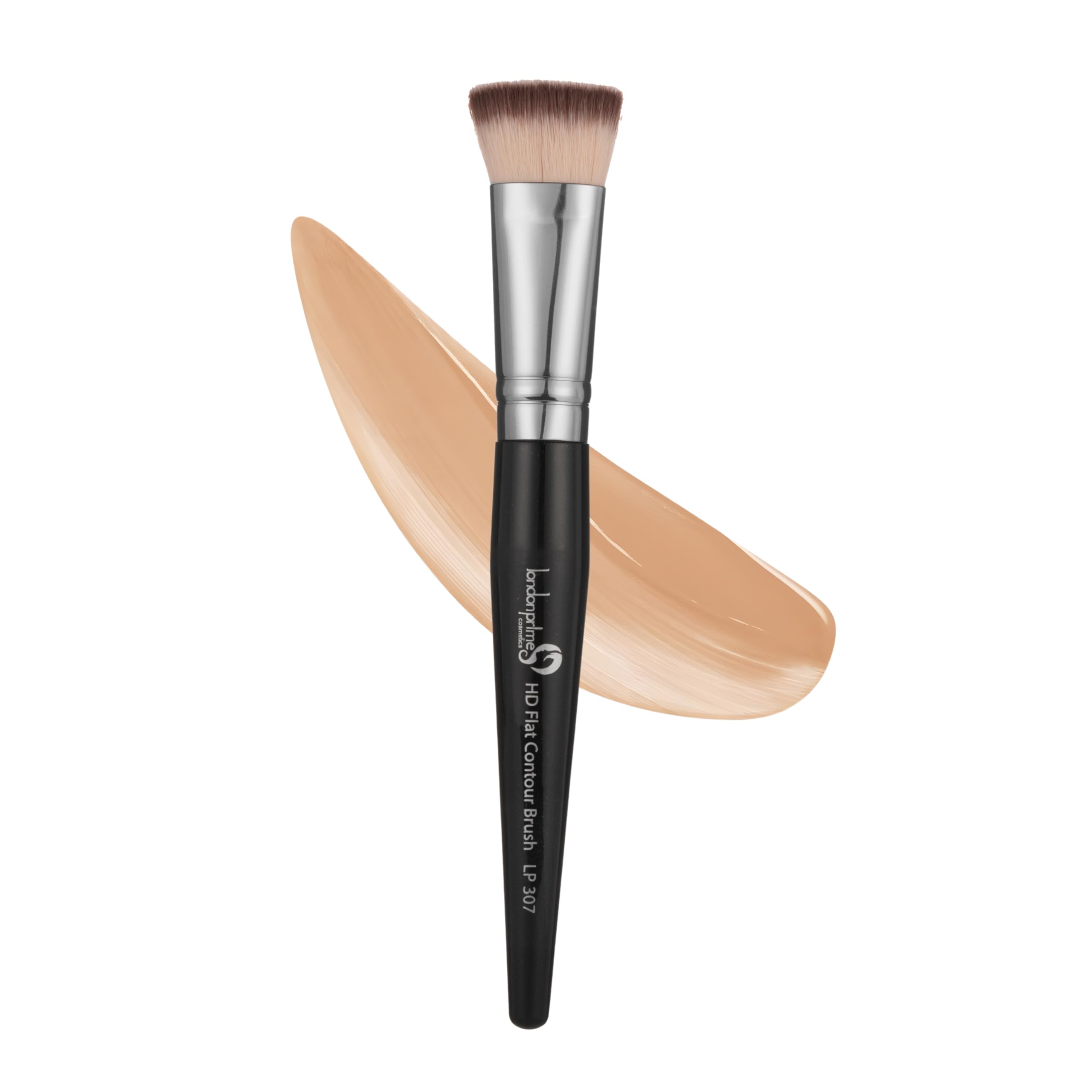 London Prime Hd Flat Contour Brush  Soft, Dense Bristles For Flawless Look  Quick Use, Even Coverage & Smooth Finish  Easy Ap