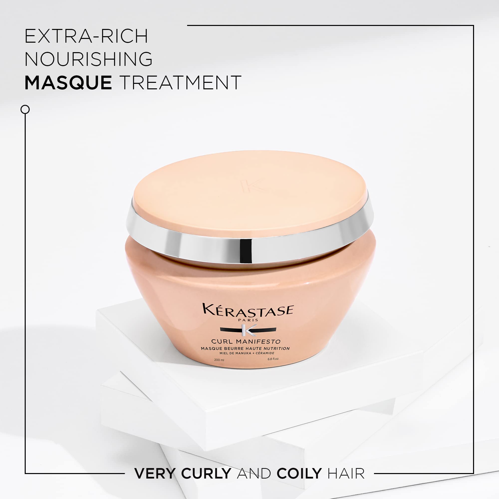 Kerastase Curl Manifesto Beurre Haute Nutrition Hair Mask | Strengthens & Prevents Breakage | Adds Softness & Shine | For All Wa
