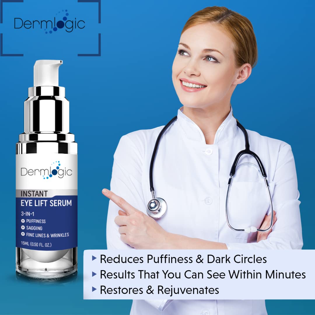 Under Eye Puffiness & Dark Circles Rapid Treatment- Instantly Reduces The Appearance Of Puffy Eye Bags, Crows Feet, & Sagging Sk