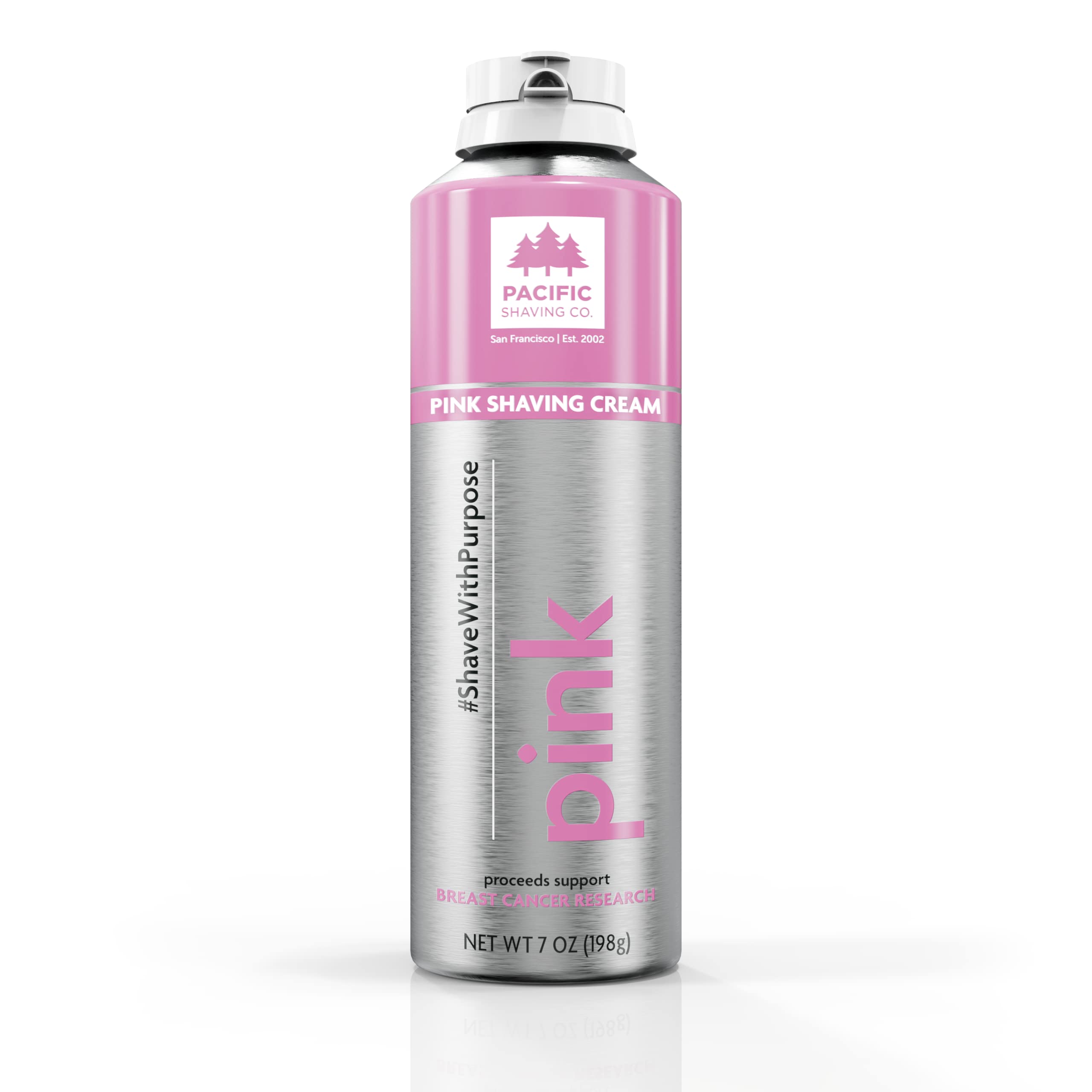 Pacific Shaving Company Pink Shaving Cream - Foaming Colorful Shaving Cream - Hydrating, Redness Reducing + Irritation Free Shav