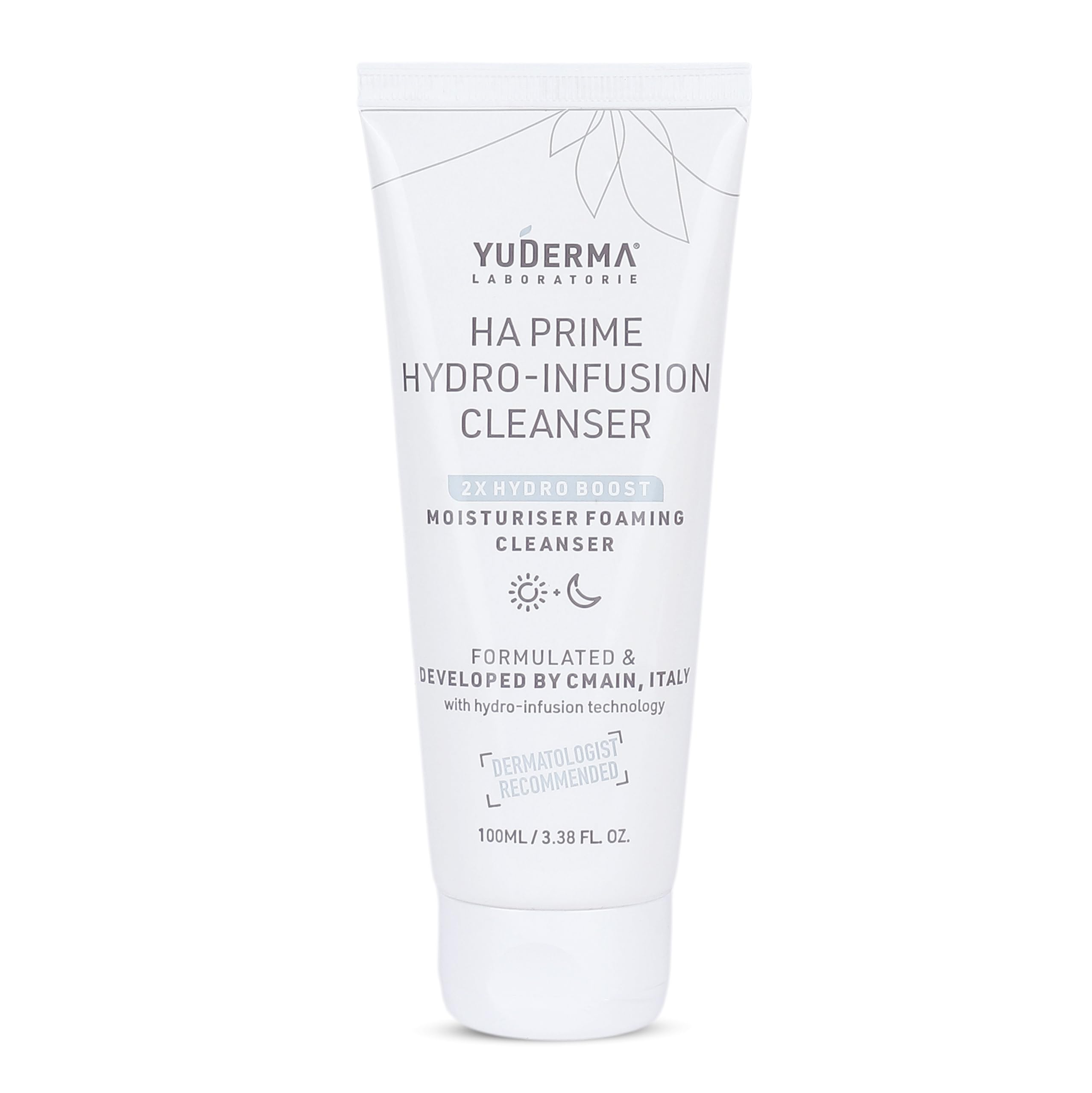 Yuderma Ha Prime HydroInfusion Cleasner With 2X Hydro Boost Moisturiser Foaming Cleanser, 100 Ml