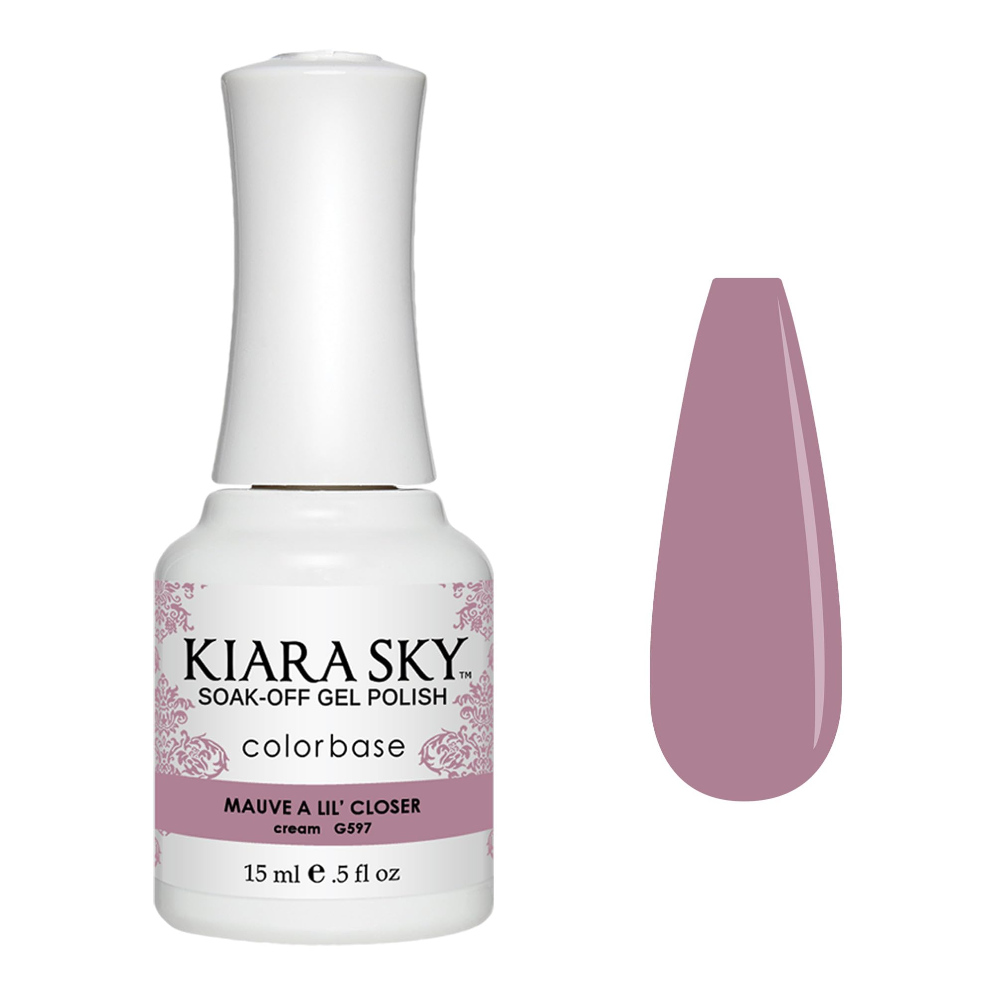 Kiara Sky Soak Off Gel Nail Polish 0.5 fl oz, MAUVE A LIL' CLOSER (G597)