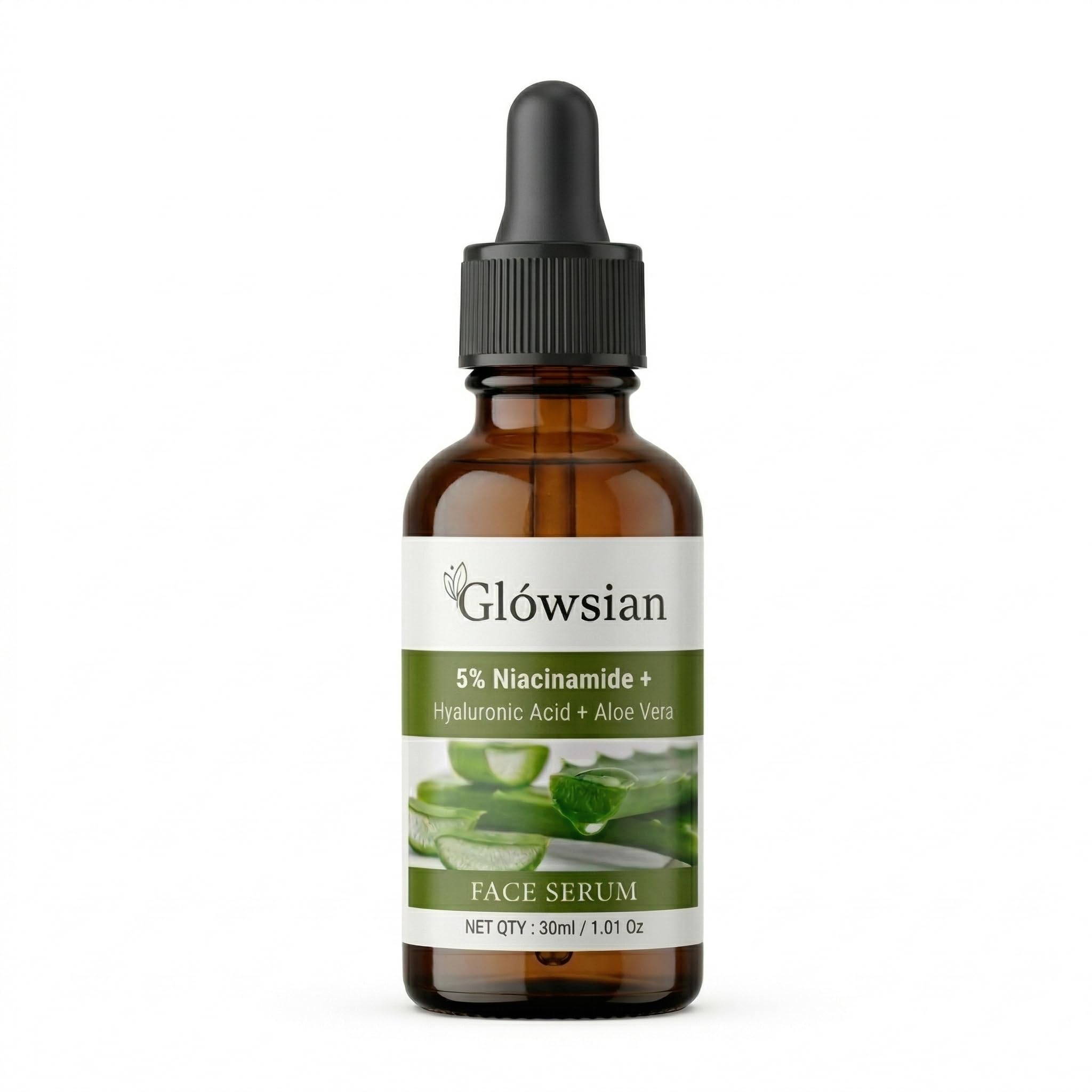 Glwsian 5% Niacinamide Face Serum With Hyaluronic Acid + Aloe Vera  Dark Spot Corrector, Hydrating Face Serum, Pore Minimizing 