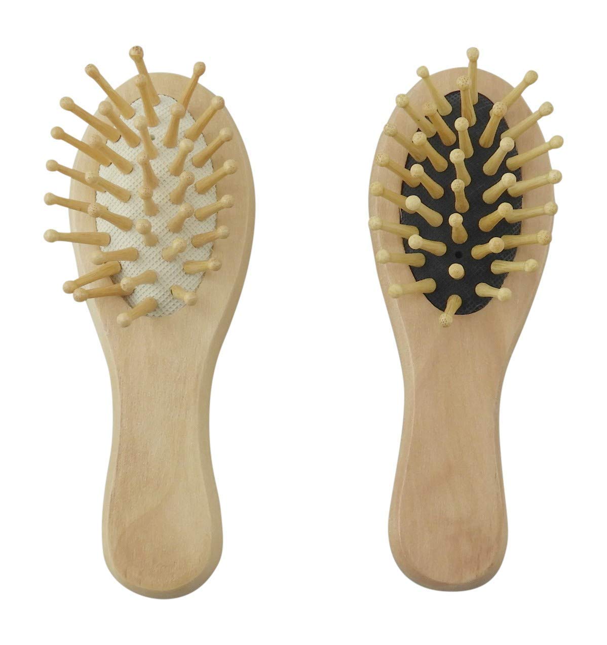 Eco-Friendly 2-Pack Bamboo Hair Brushes: 100% Natural Bamboo Bristles For All Hair Types - Gentle Scalp Massage, Anti-Static Det