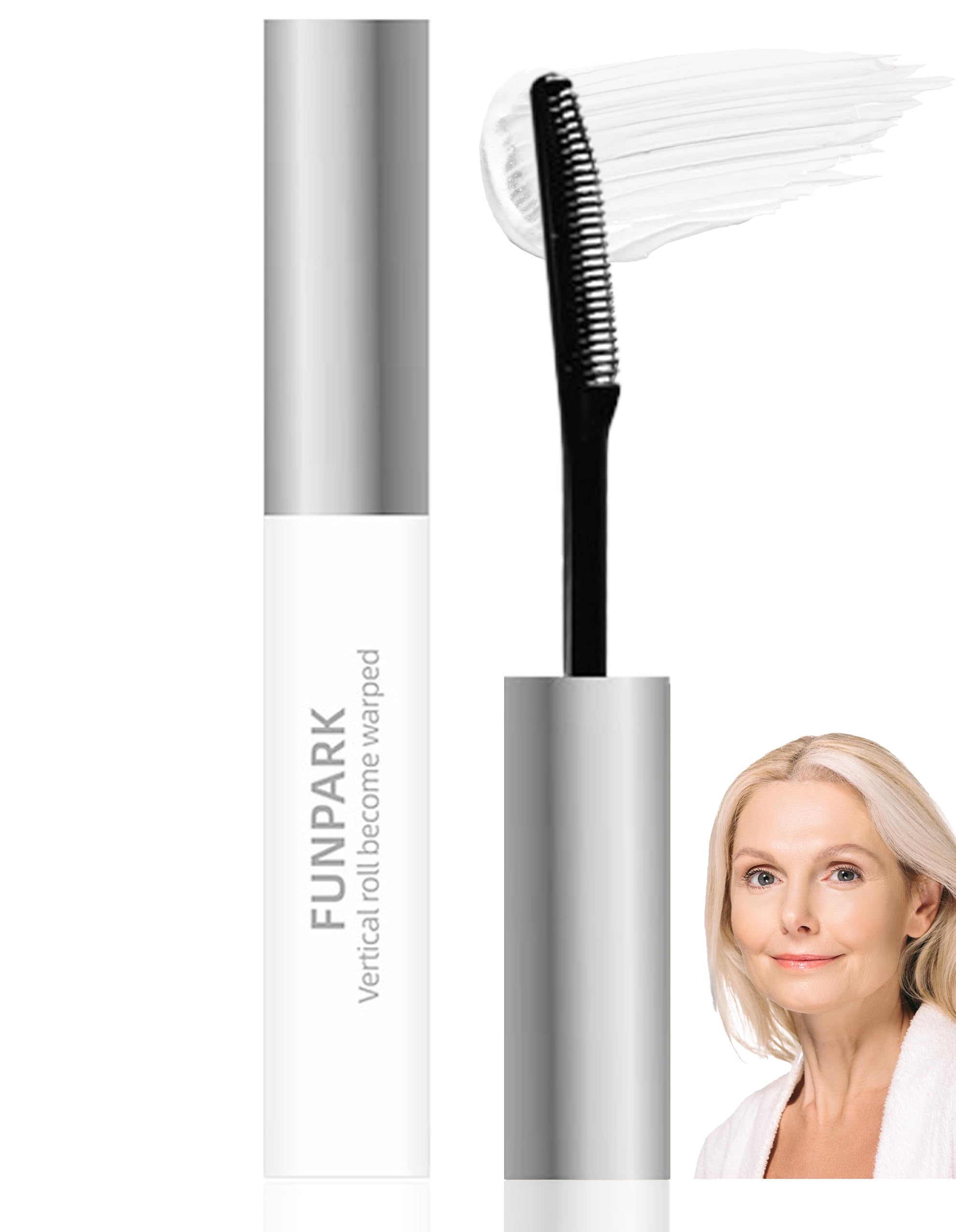 Clear Mascara Primer for Older Women 60 Plus & Fine Short Lash, Lengthening
