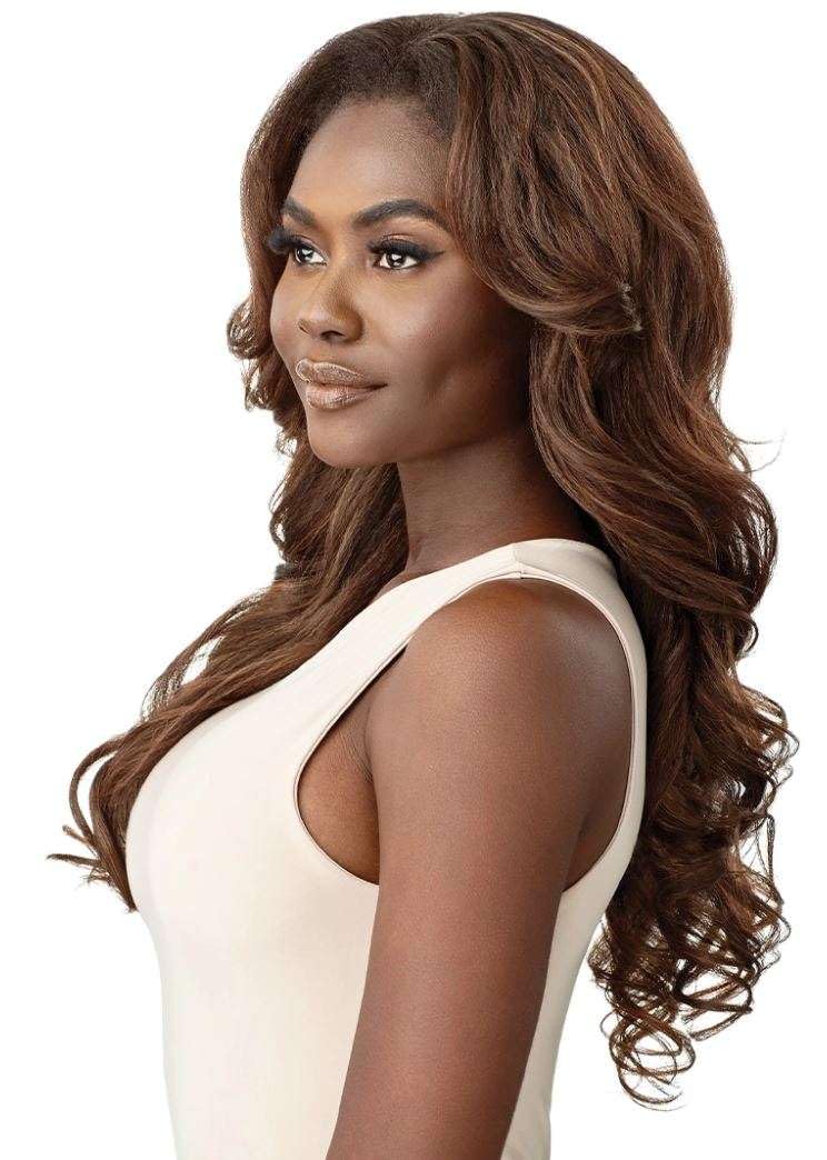 Outre Synthetic Quick Weave Half Wig - Neesha H304 (Color:Dr Red Velvet)