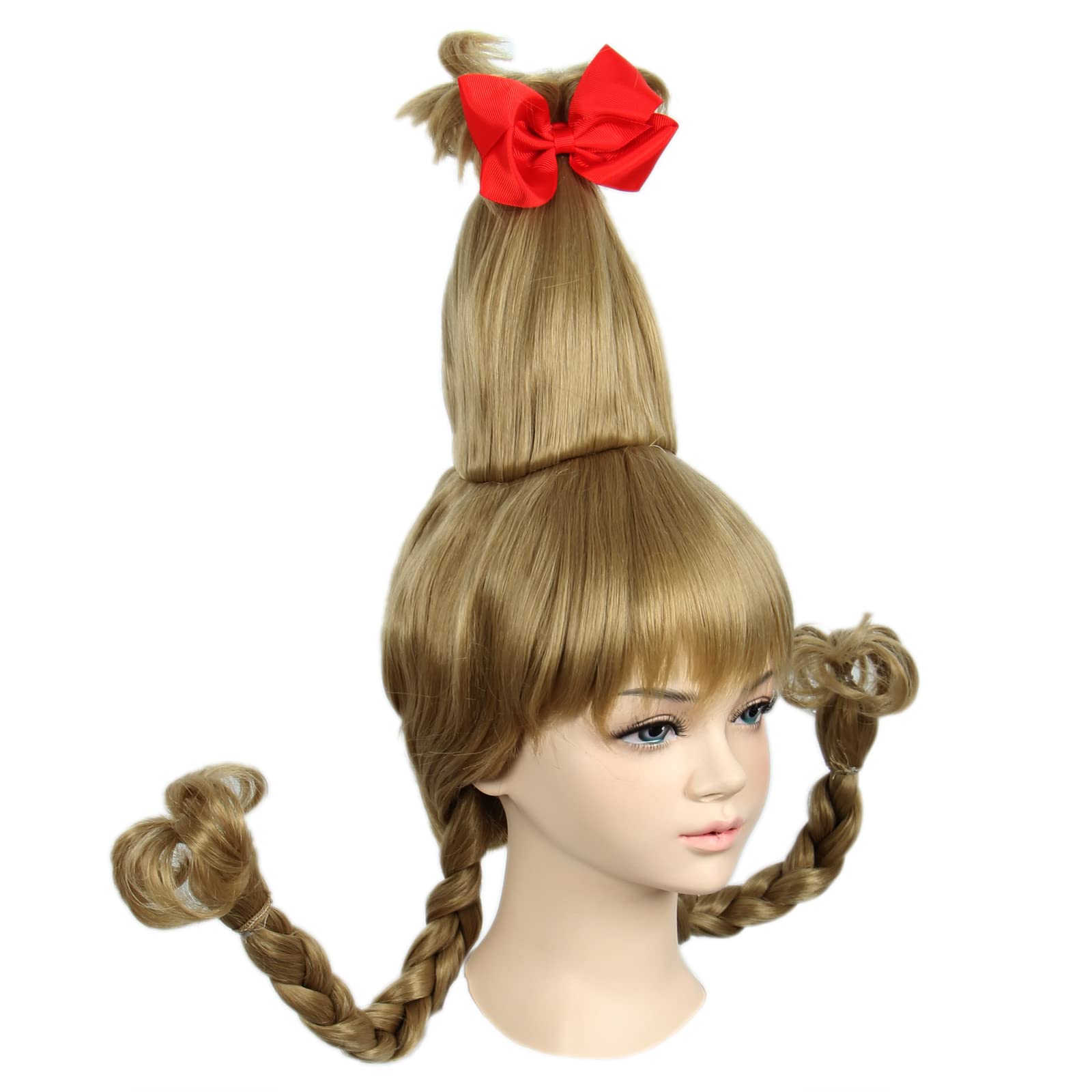 Linfairy Kids Wig Halloween Costume Cosplay Wig For Child Ash Blonde