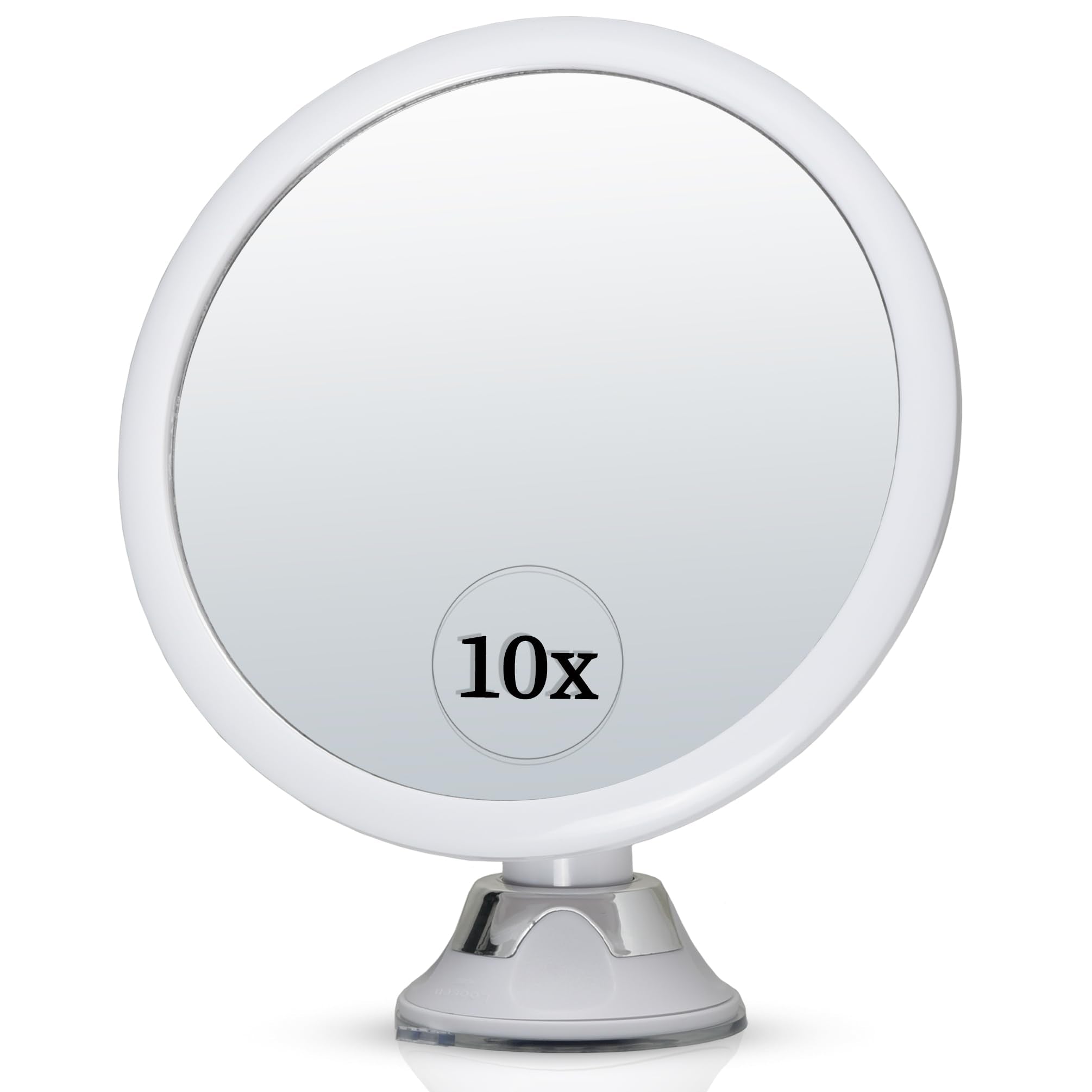 MIRRORVANA 10X Round Magnifying Mirror for Applying Makeup - Suction Cup Cosmetic Make Up Mirror, Ideal for Vanity, Bathroom, an