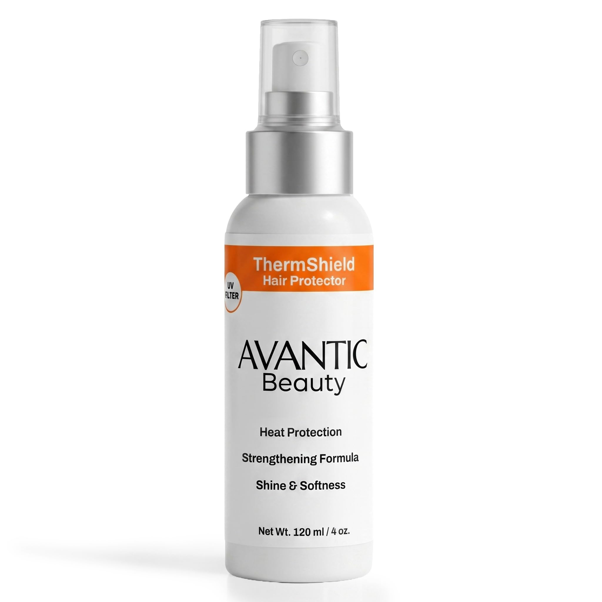 Avantic Heat Protectant Spray for Hair with UV Protection & Amino Acids, Adds Shine & Softness, for All Hair Types, 4 oz