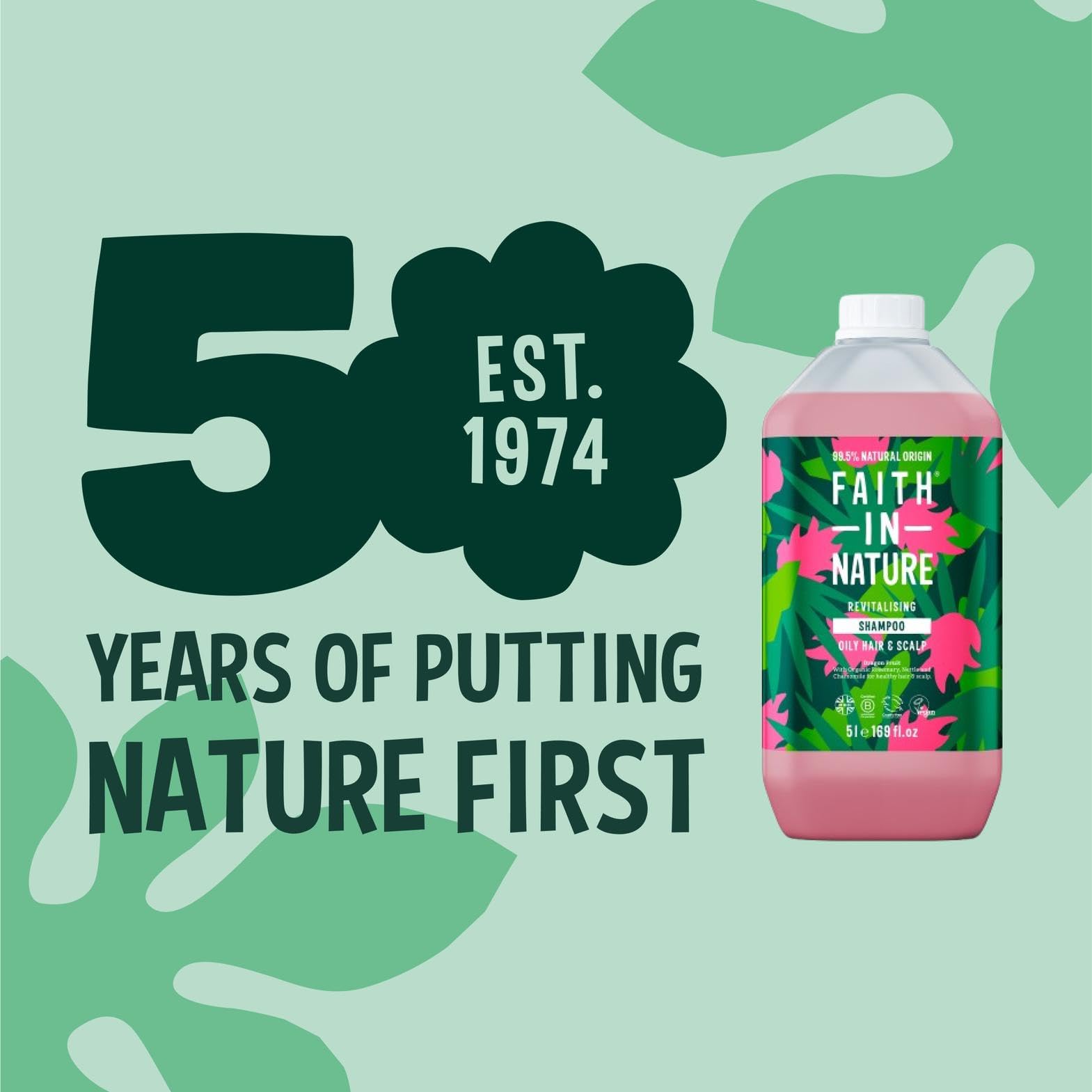 FAITH IN NATURE Natural Shampoo - Vegan & Cruelty Free, No SLS or Parabens - 169 fl oz Refill Pack, Dragon Fruit