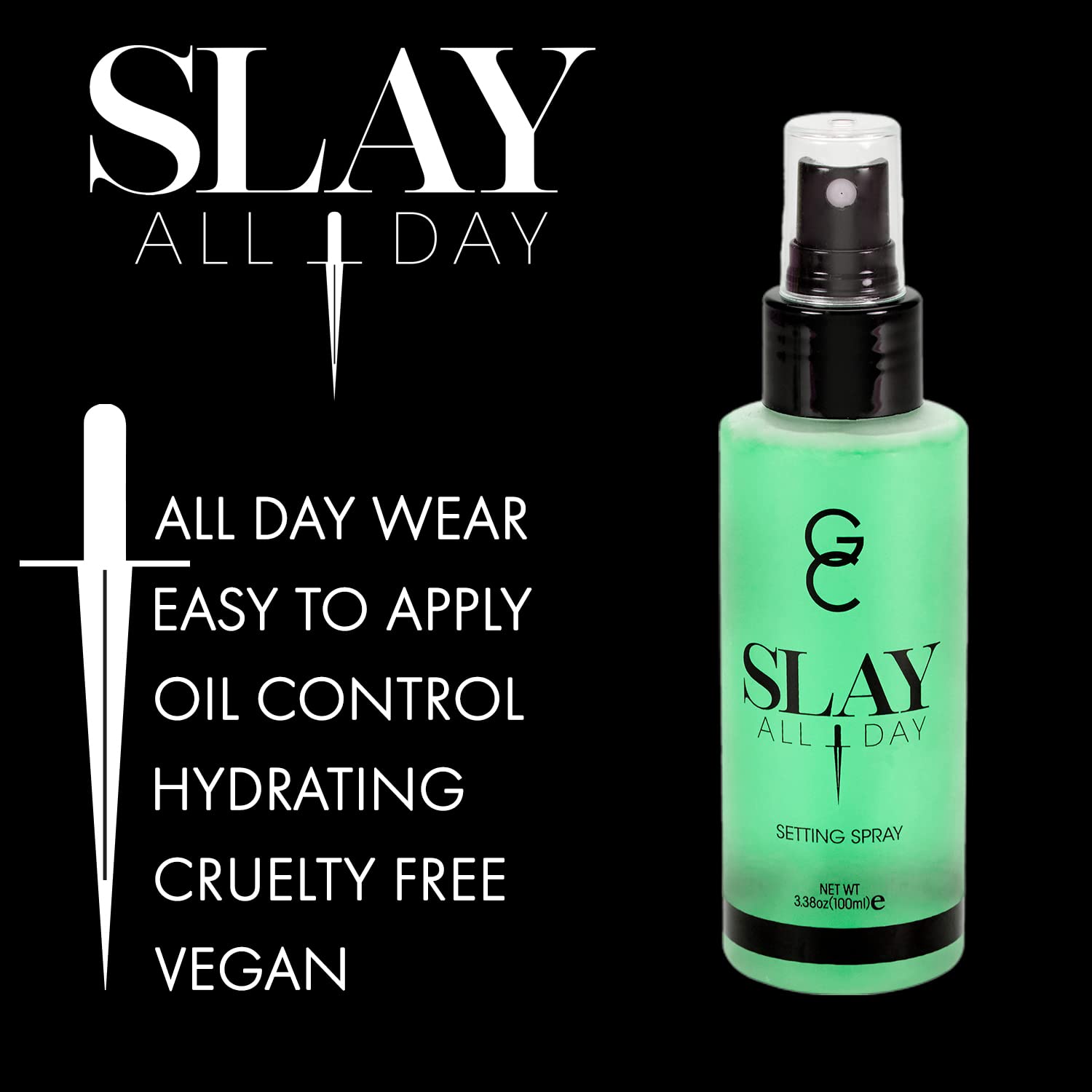 Gerard Cosmetics Slay All Day Makeup Setting Spray | Cucumber Scented | Matte Finish With Oil Control | Cruelty Free, Long Lasti