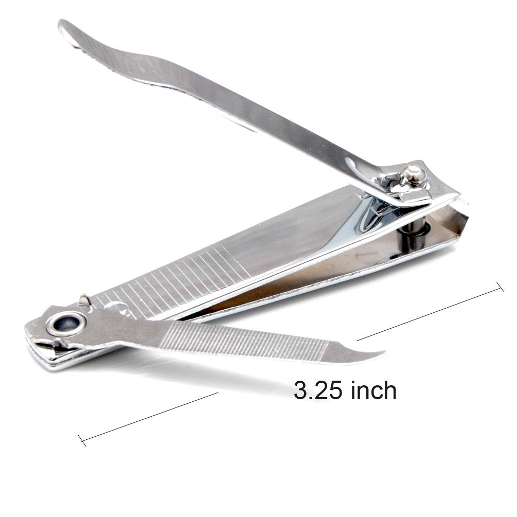 Luxxii (3 Pack) Sharp Sturdy Nail Clippers Set with Nail File Toenail & Fingernail Clippers Nail Cutter Clipper Gift Set for Men
