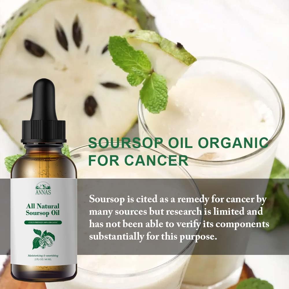 ANNAS Soursop Oil Organic,Natural Antioxidant, Cell Support & Regeneration, Immune Boost, Soursop Bitters Liquid, Non-GMO, Vegan