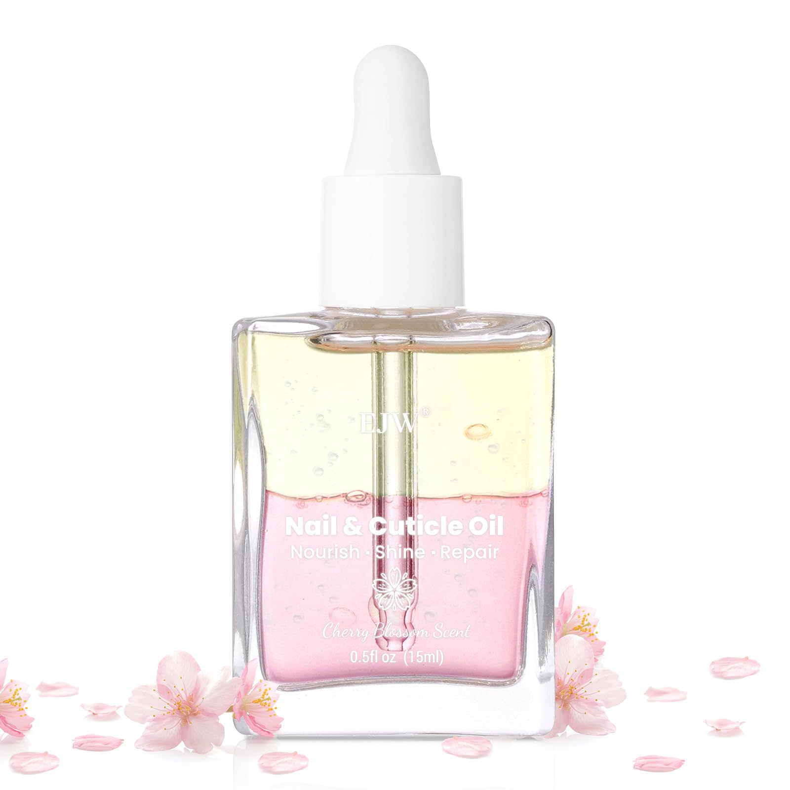 Cherry Blossom Nail & Cuticle Oil - Ultimate Hydration, Repair with Real Cherry Blossom Extract - Paraben-Free, Vegan & Cruelty-