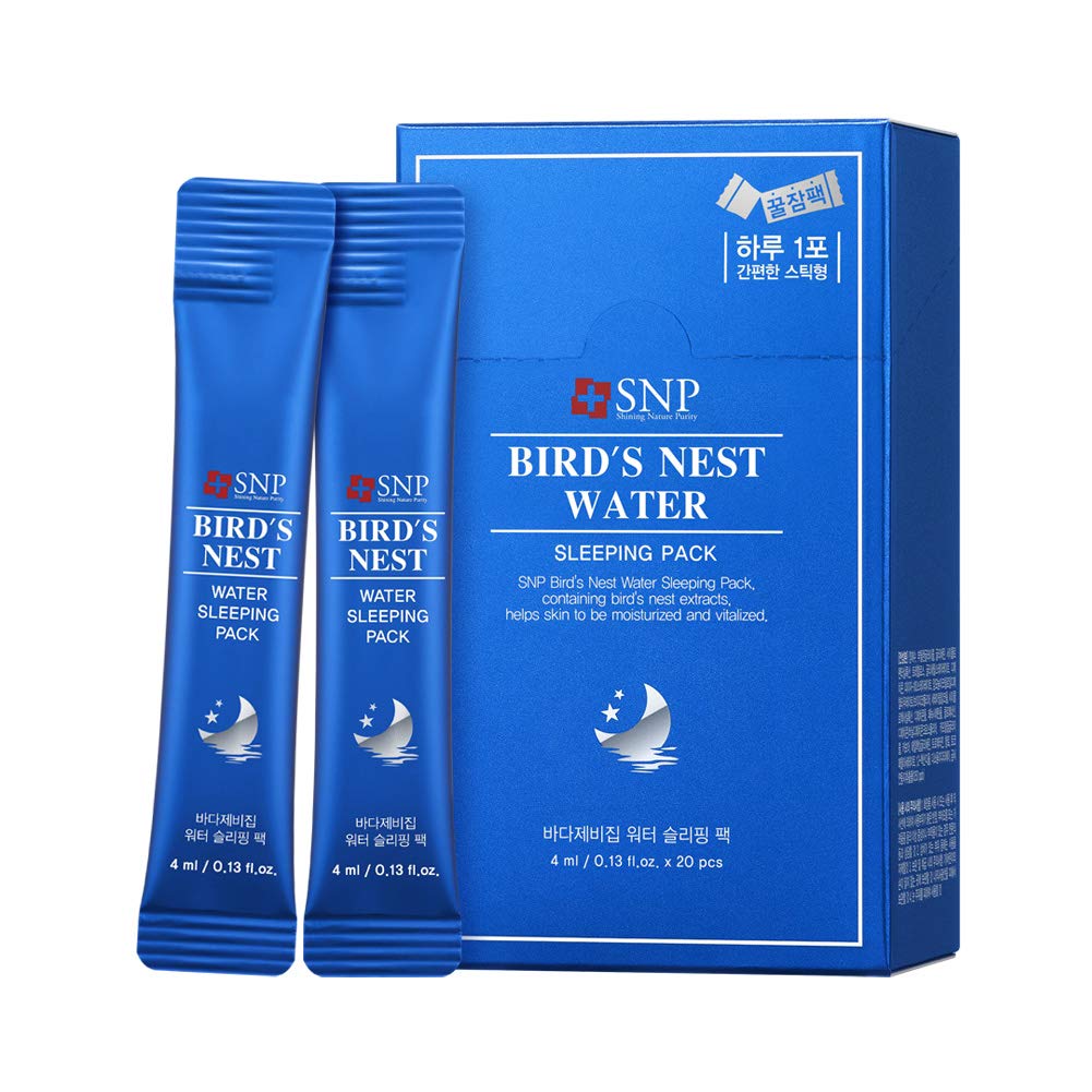 Snp - Bird'S Nest Water Sleeping Pack - Maximum Hydration & Protection For All Dry Skin Types - 20 Pack - Best Gift Idea For Mom