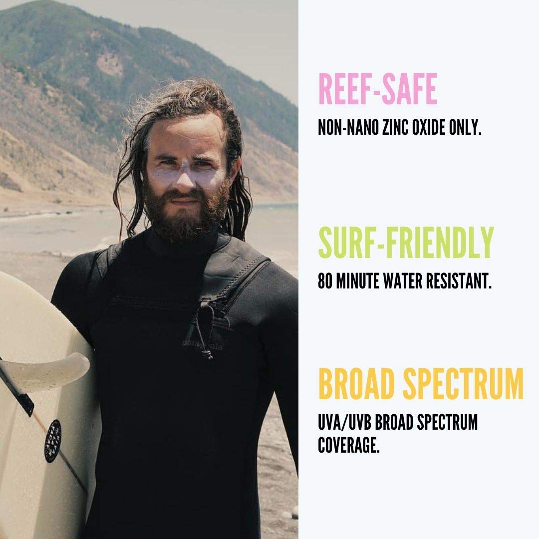 Surfdurt Original Sunblock - Natural Sun Screen - Zinc Sunscreen - Reef Safe Sunscreen - Surf Sunscreen Spf 30 Sunscreen (Zombie