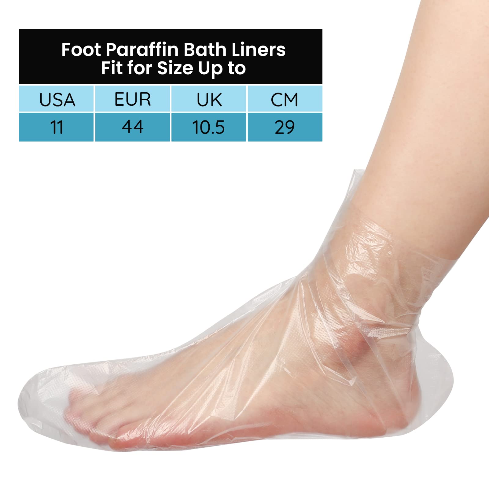 Segbeauty Paraffin Bath Liners For Foot, 400 Counts Plastic Foot Covers, Booties For Feet Thermal Foot Liners, Foot Bags With 40