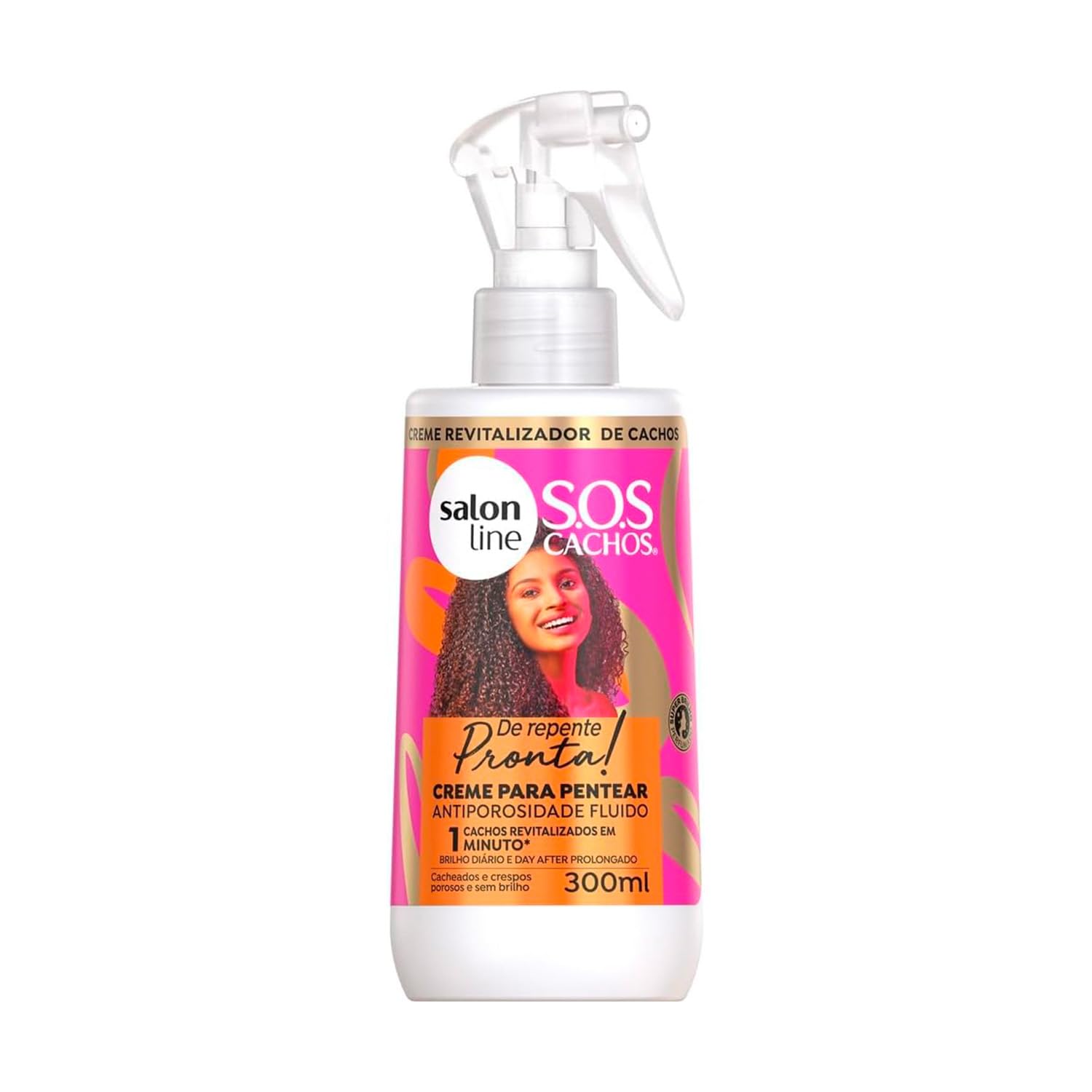 Salon Line - Linha SOS Cachos (De Repente Pronta) - Creme para Pentear Antiporosidade Fluido 300 Ml - (SOS Curls (Suddenly Ready