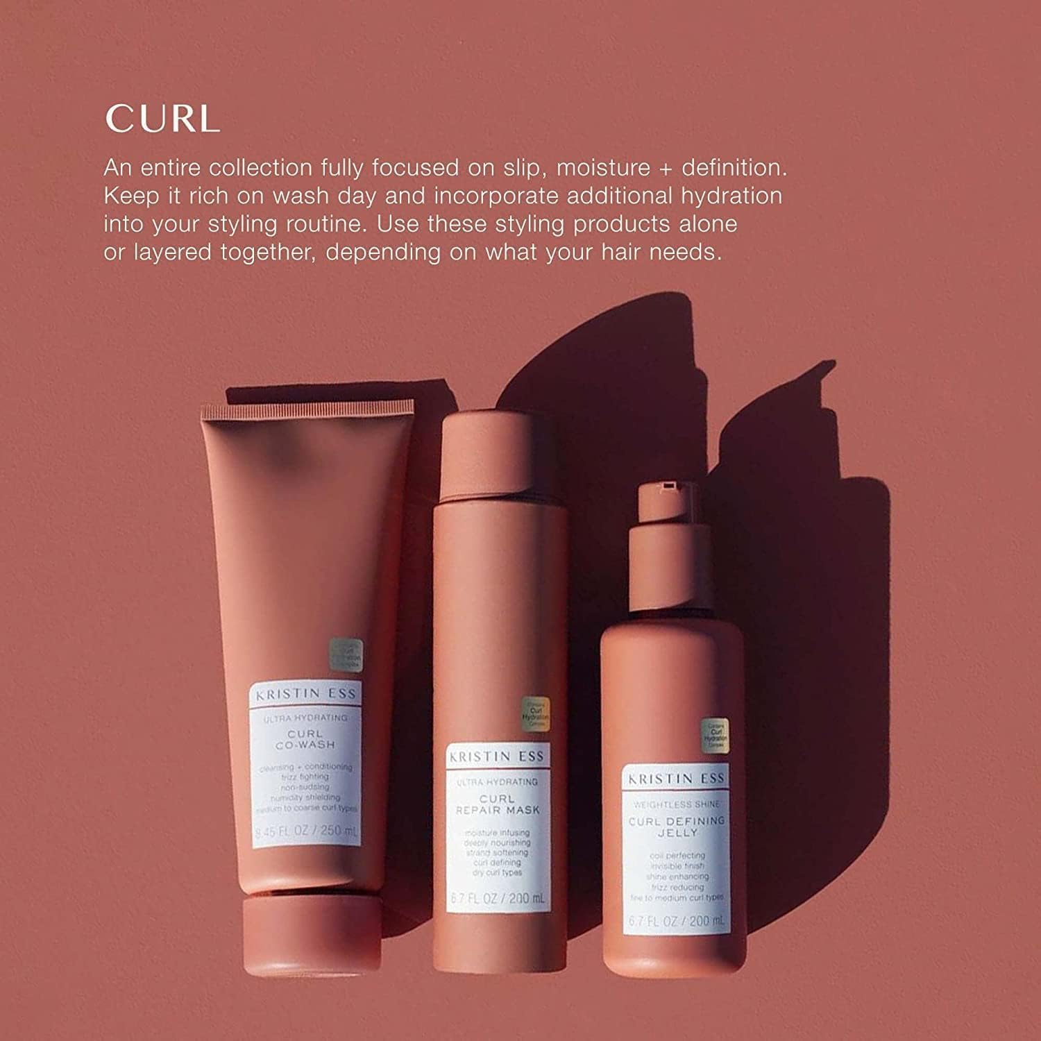 Kristin Ess Hair Ultra Hydrating Curl Co-Wash - Cleansing Conditioner For Curly Hair, Frizz Control, Humidity Shielding, Vegan,