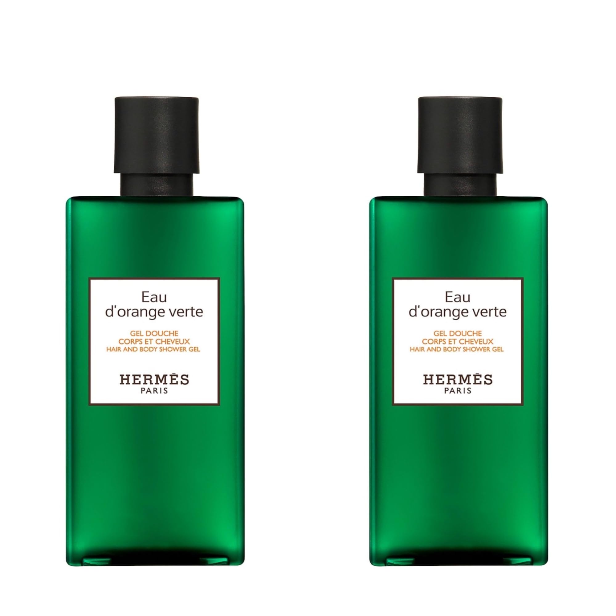 Hermes Eau dOrange Verte for Unisex Hair and Body Shower Gel 5.4oz (Two 2.7 Ounce Bottles)