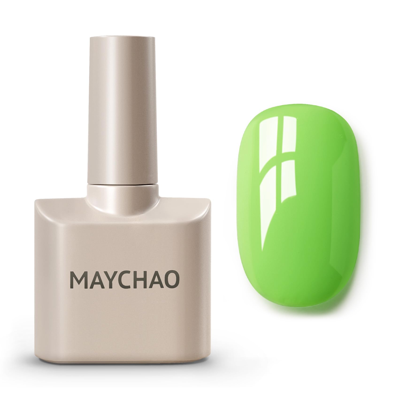 MAYCHAO 15ML Gel Nail Polish 1Pc Apple Green Gel Polish Soak Off UV LED Nail Polish Nail Art Starter Manicure Salon DIY at Home,
