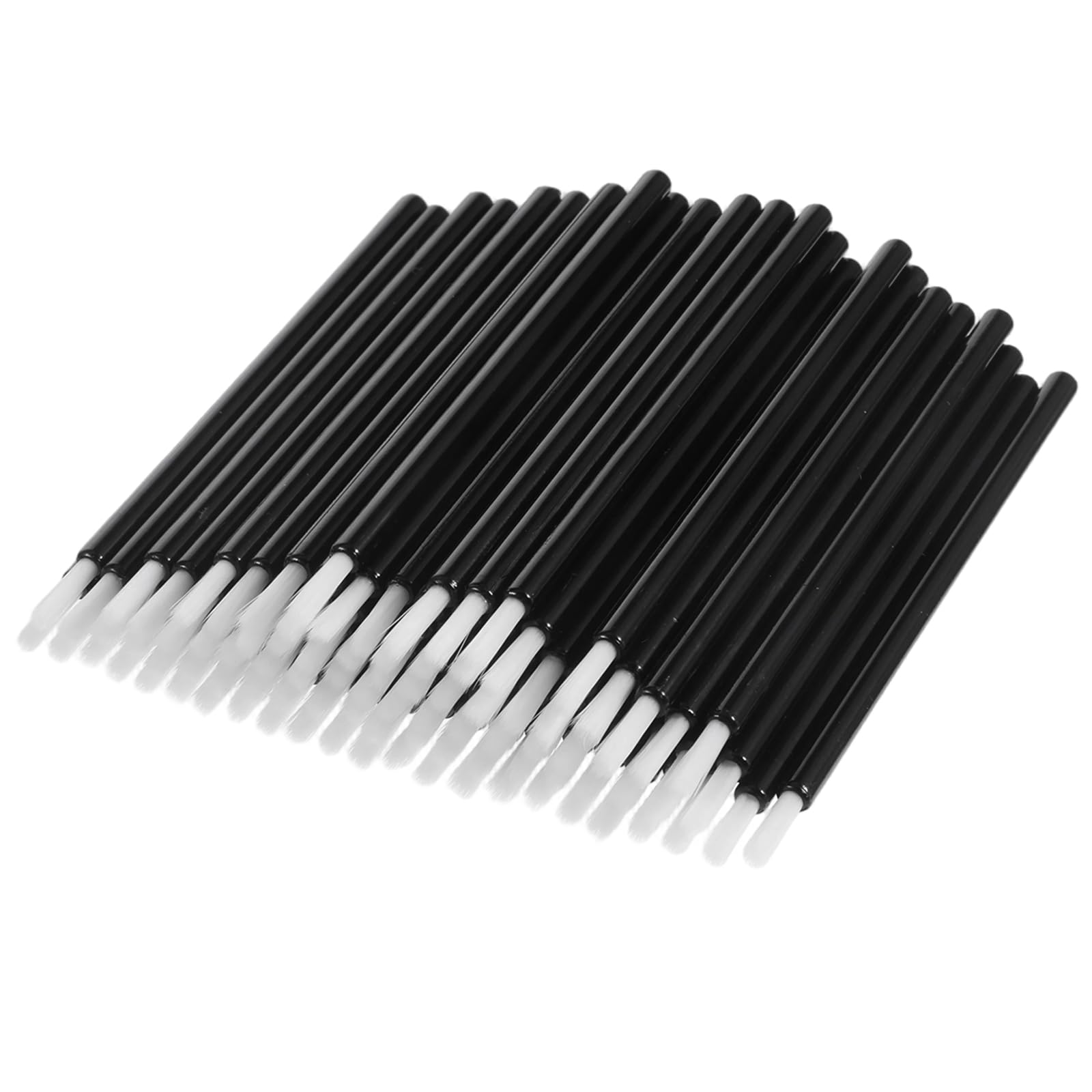 YBEATY 100 PCS Disposable Makeup Lip BrushesBlack Lipstick Applicator Wands Own Cookie Paint Brushes Paint Mini Nail Polish Brus