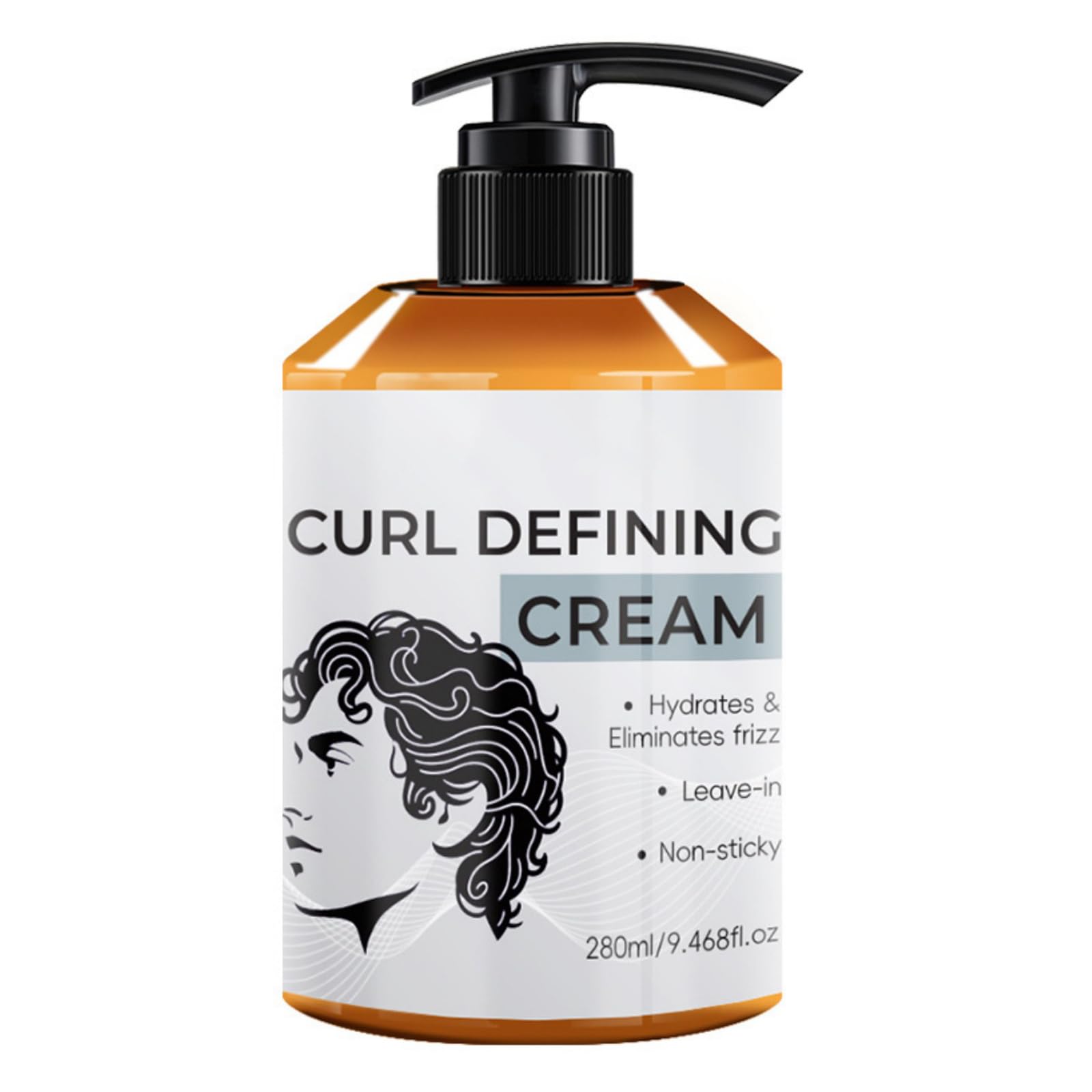 Mens Curl Defining Cream, Long  Lasting Hold Styling Cream for Curly Hair, Hydrates & Boosts Bounce, Frizz Control Adds Shine 