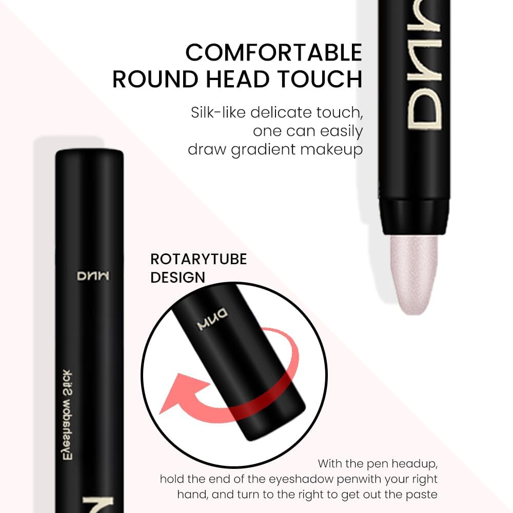 Evpct 2Pcs Cream Eyeshadow Sticks Set For Eyes Waterproof, Pearl Shimmer Matte Eye Shadow Stick Pencil Pen Bulk Sombras En Crema