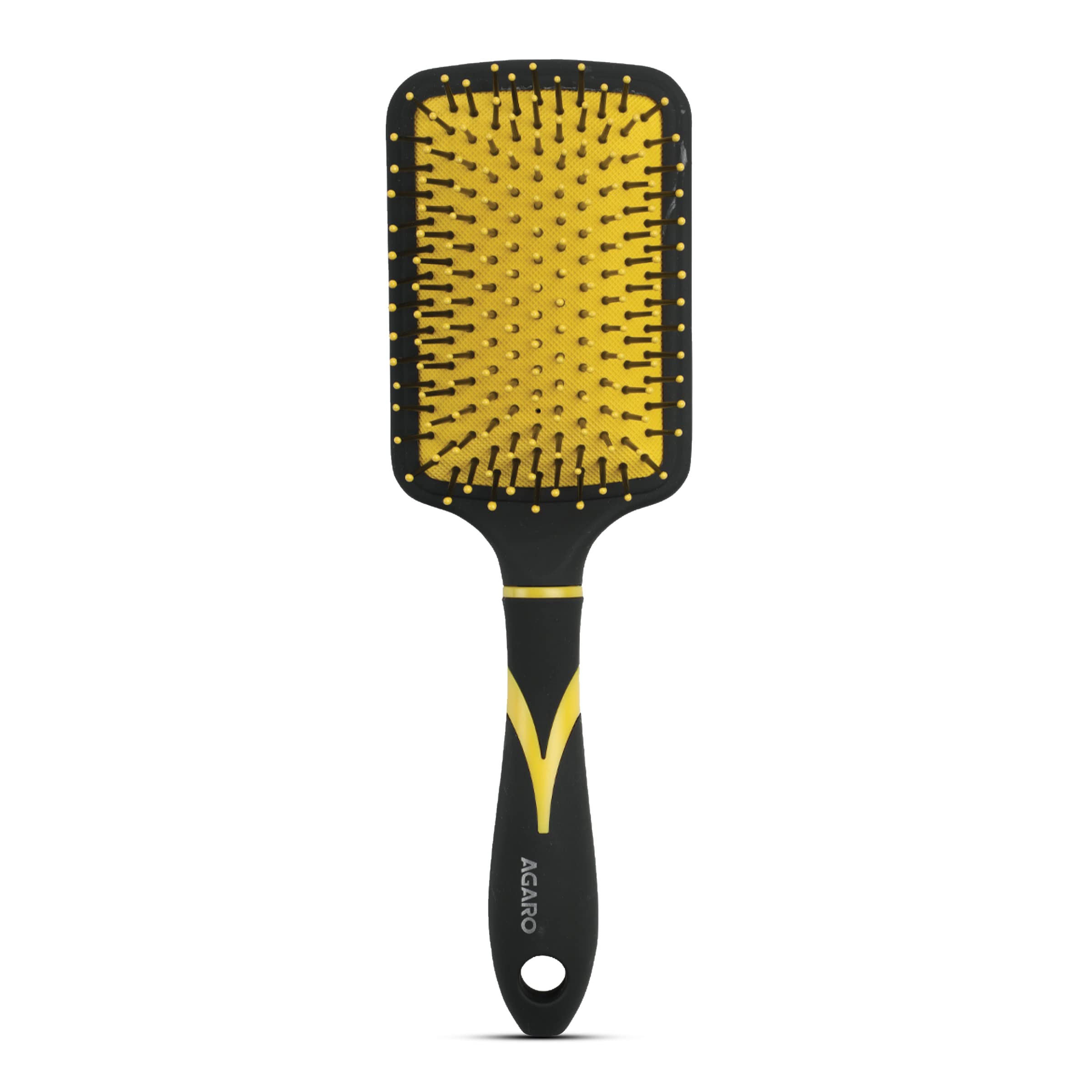 Agaro Breeze Paddle Hair Brush With Strong & Flexible Nylon Bristles Having, AntiStatic Ball Tips, For Grooming, Straightening,