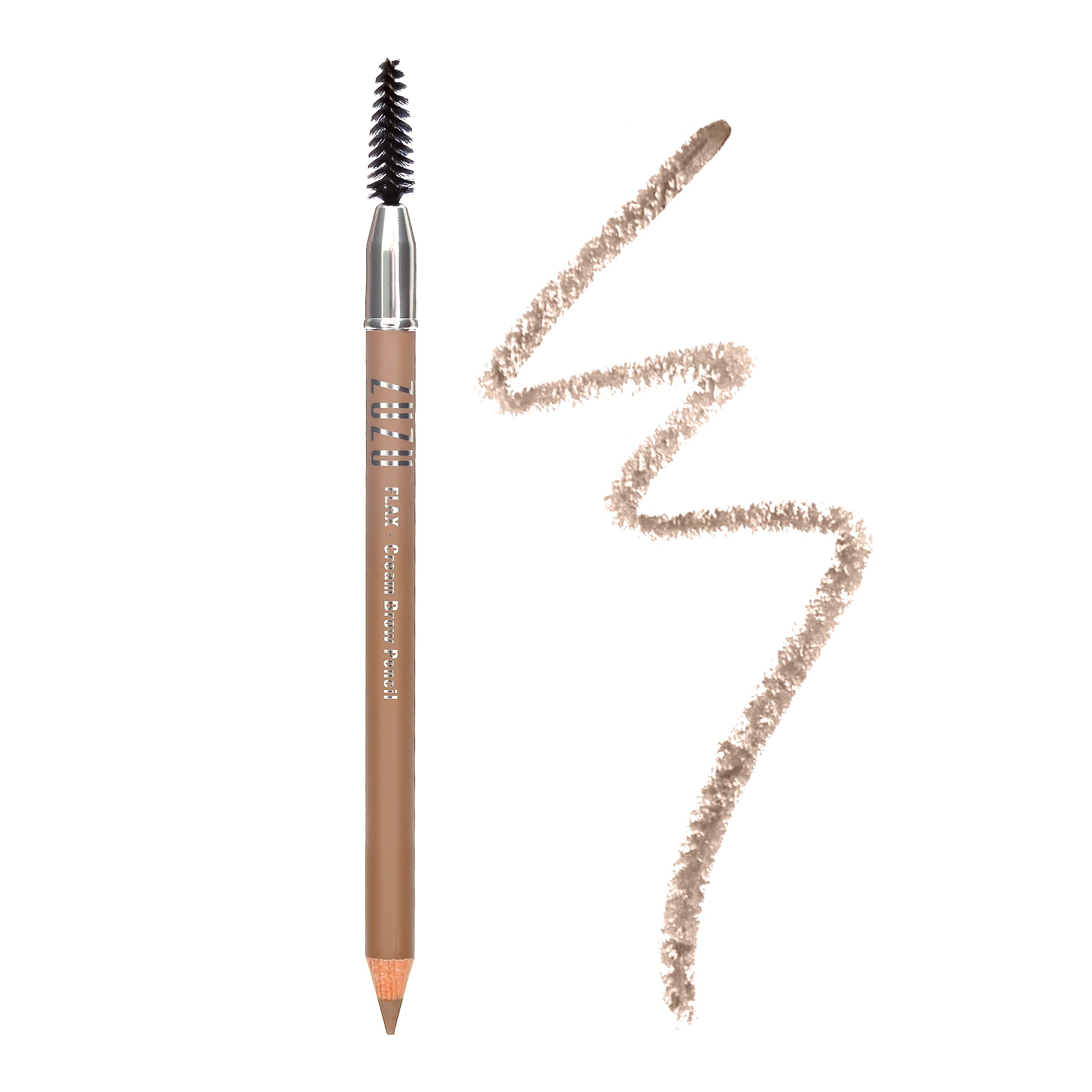 ZUZU LUXE Cream Brow Pencil (Flax - Blonde), Effortlessy sculpt and define eyebrows, natural finish, creamy formula. Natural, Pa