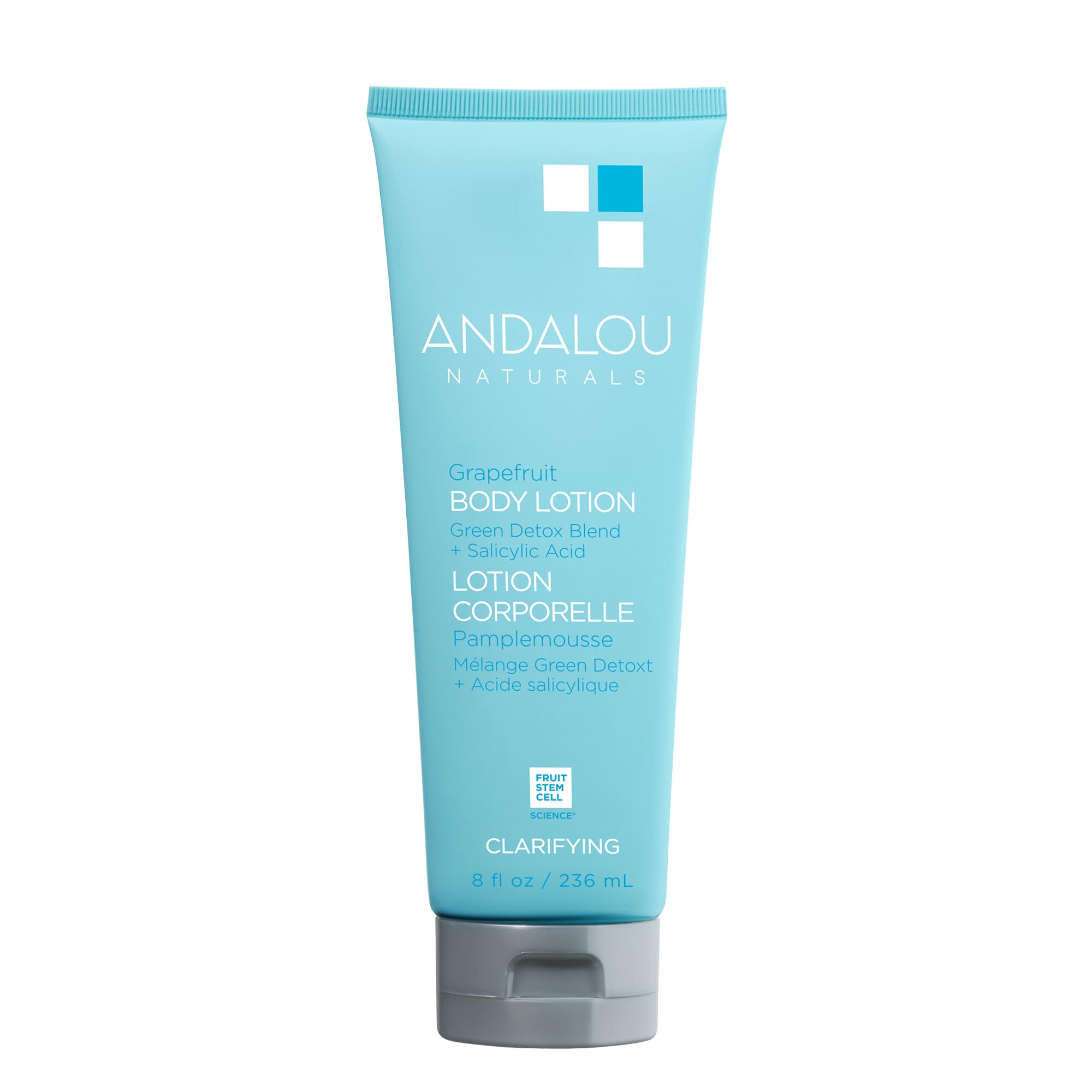 Andalou Naturals Body Lotion, Clarifying Grapefruit Skin Care, Lightweight, Gentle Exfoliating & Moisturizing Lotion with Salicy