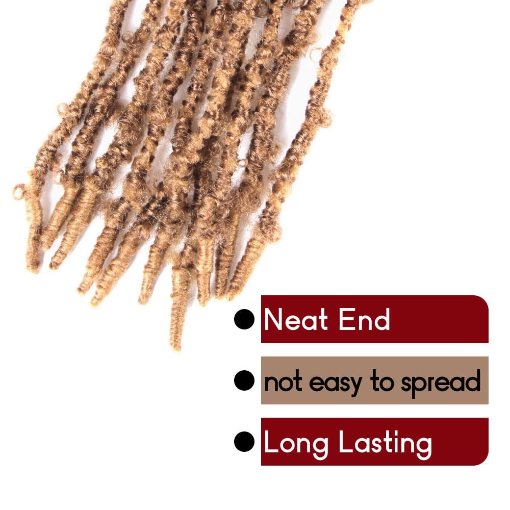 24 Inch Light Weight Butterfly Locs Crochet Hair 6 Packs Long Distressed Butterfly Faux Locs Crochet Hair, 27#