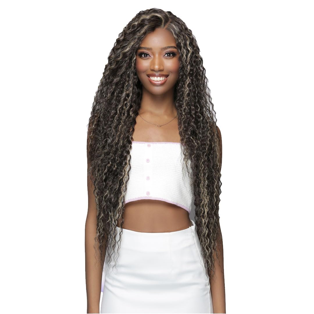 BOBBI BOSS Human Hair Blend HD Lace Front Wig Miss Origin Glueless 13X6 MOGL302 Araceli (Off Black 1B)