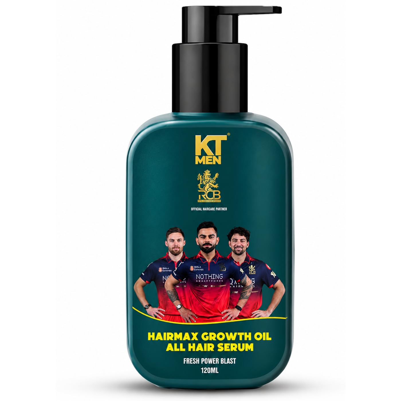 Kt Men Beard & Hair Growth Oil Serum | DermatologistApproved | Bhringraj & Rosemary | Non Greasy Serum For Thicker & Fuller Hai
