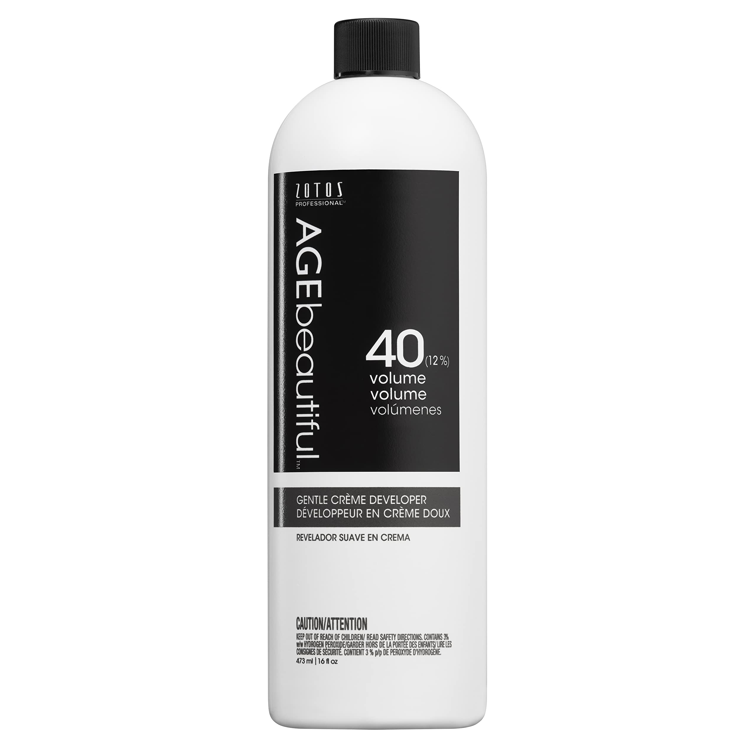 AGEbeautiful 40 Volume Gentle Creme Hair Developer | For Professional Salon Coloring | Long Lasting Color | 16 Fl Oz