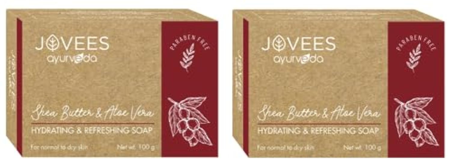 Jovees Herbal Shea Butter & Aloe Vera Hydrating & Refreshing Soap 100G (Pack Of 2)