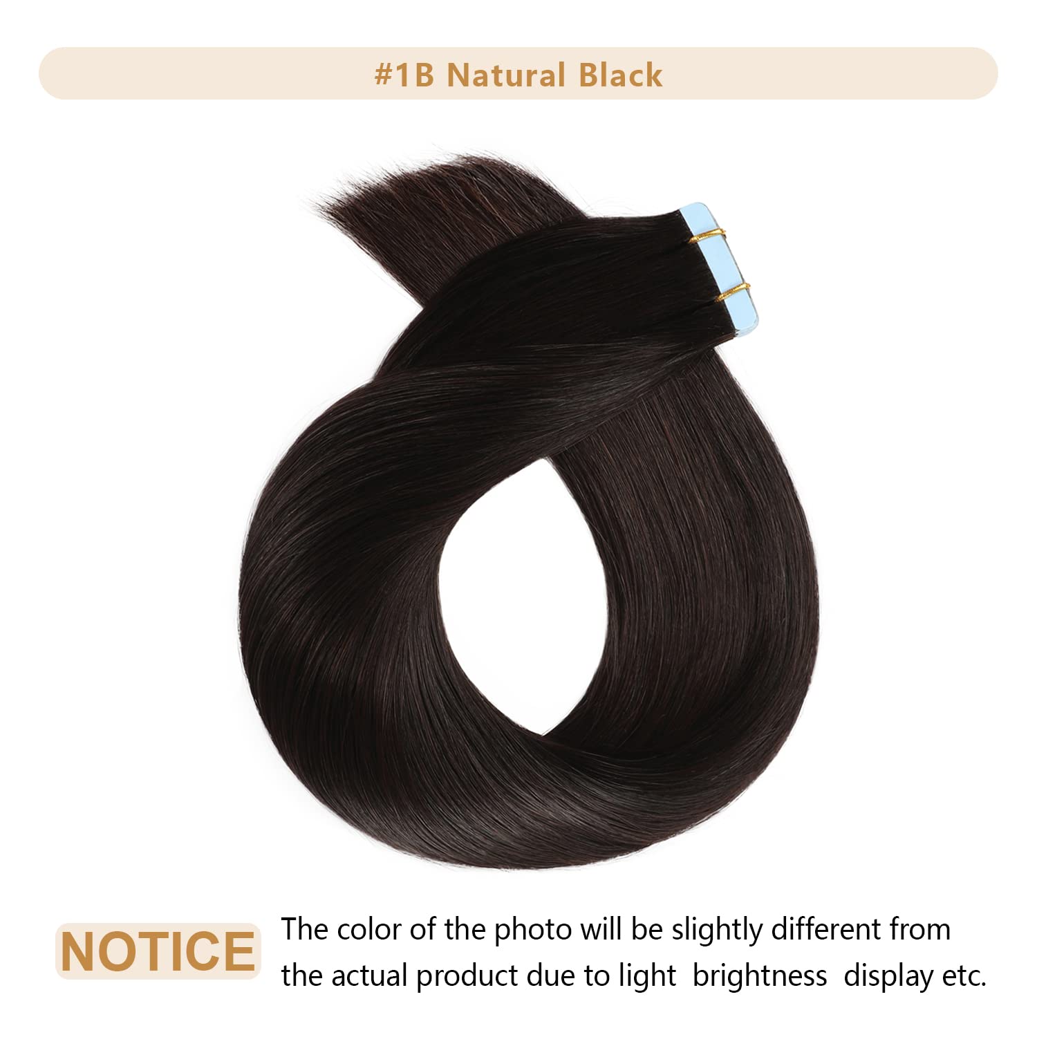 Yilite 28Inch Off Black Tape In Hair Extensions Human Hair #1B 20Pcs 60G/Pack Straight Tape In Human Hair Extensions,Seamless Sk