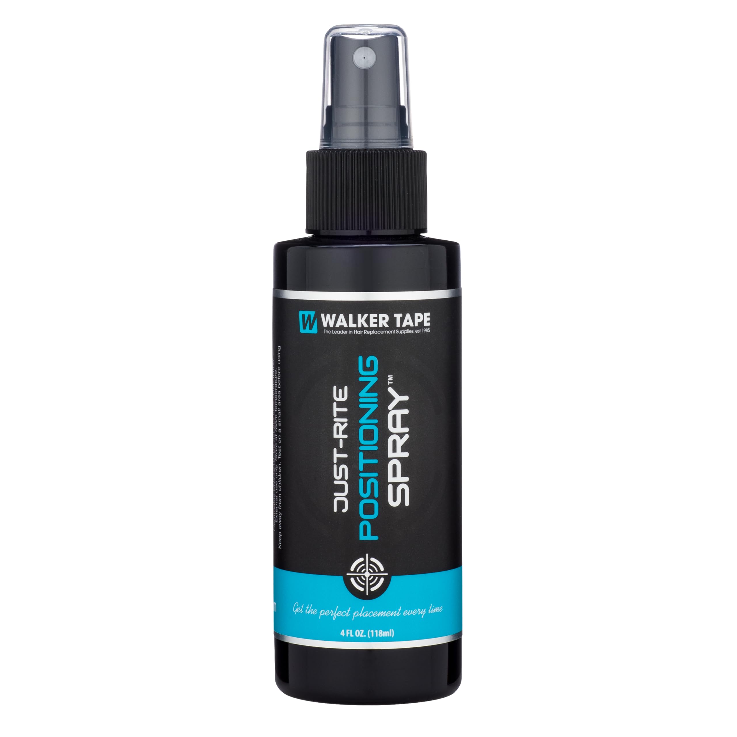 Walker Tape Just-Rite Positioning Spray 4 fl oz for Wig Installs, Lace Systems, Toupee Applications, Hair Tape Prep and Adhesive