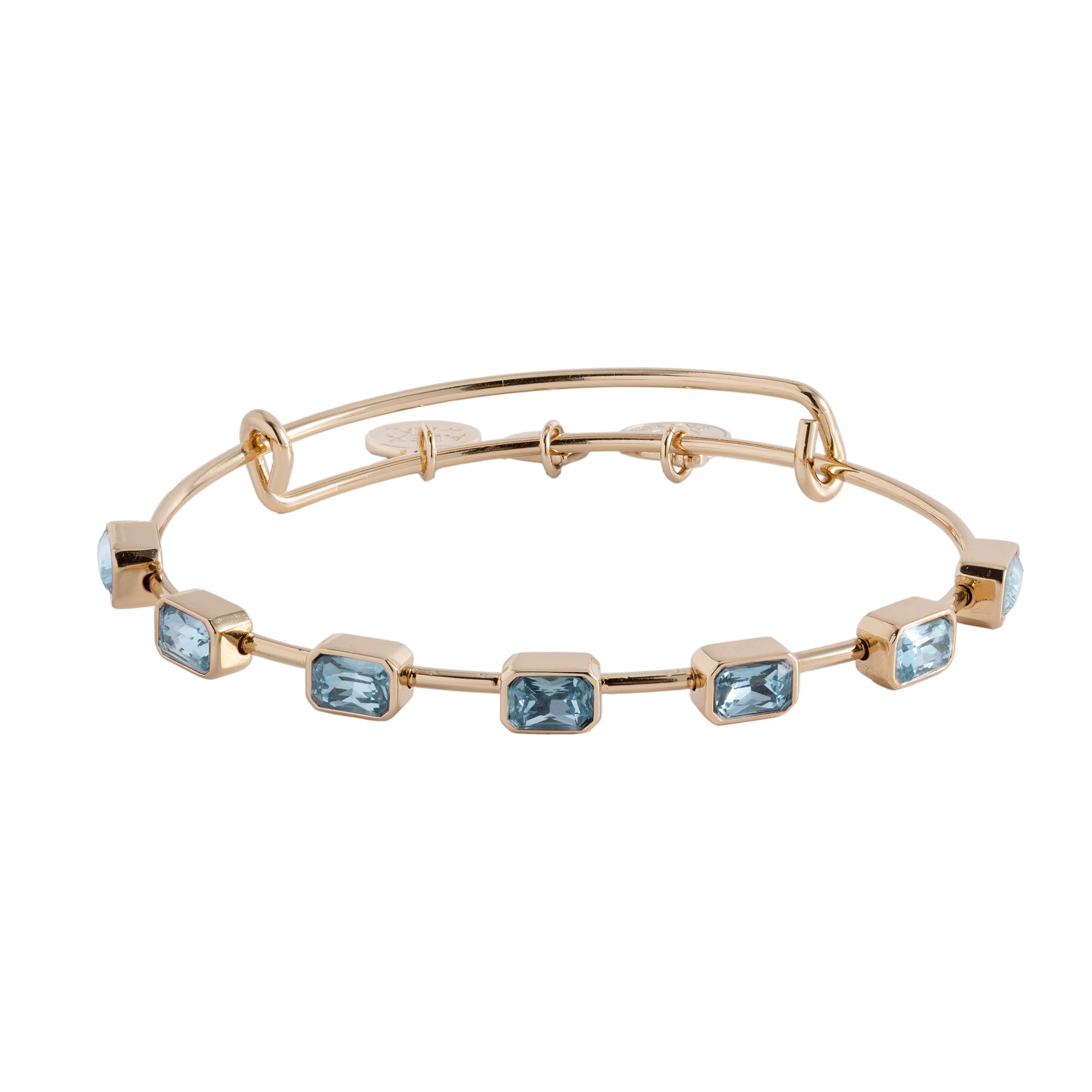 Alex and Ani March Birthstone Emerald Cut Bangle