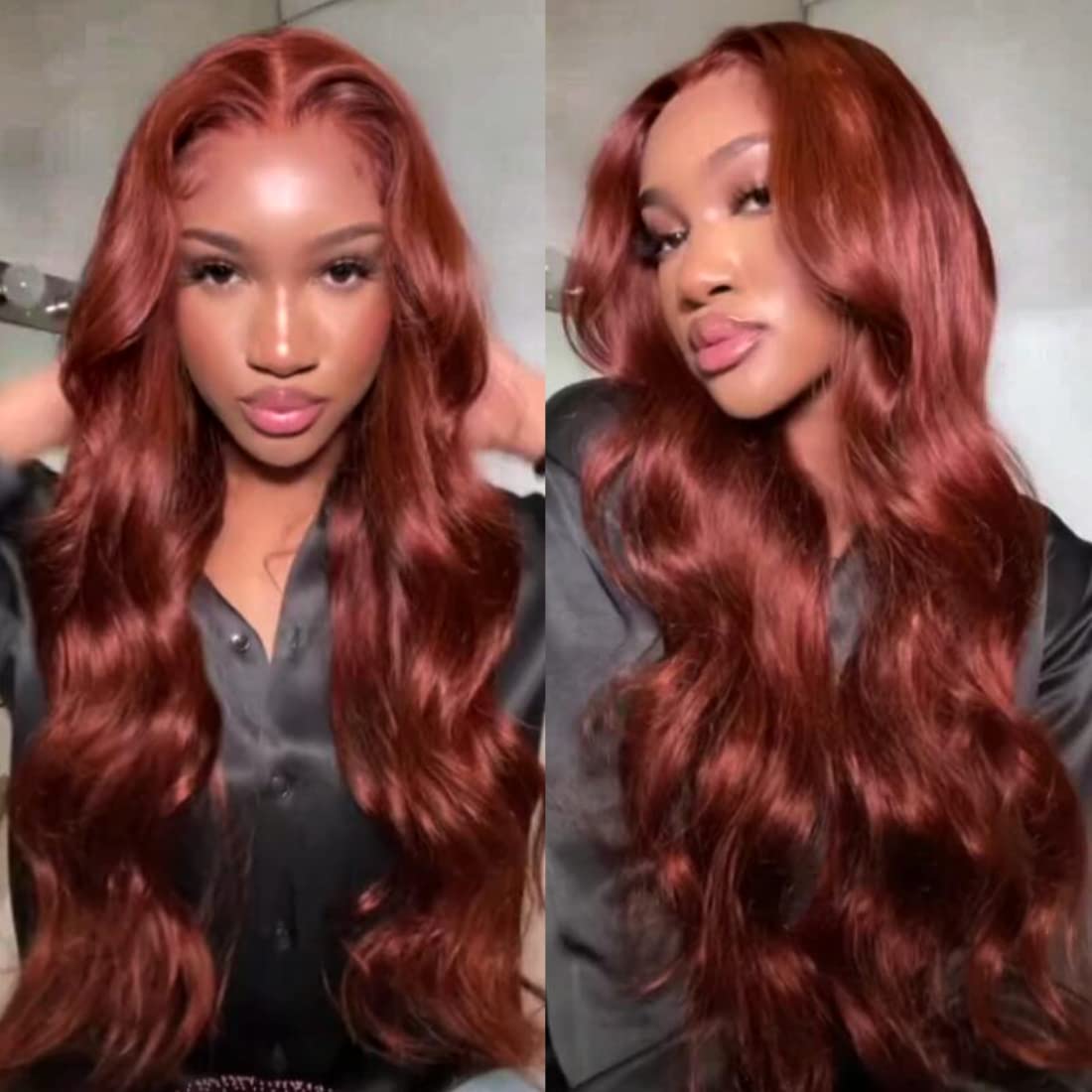 UNICE Reddish Brown Body Wave Human Hair 3 Bundles with 4x4 lace closure Free Part Brazilian Remy Hair Copper Red Wavy Bundles a