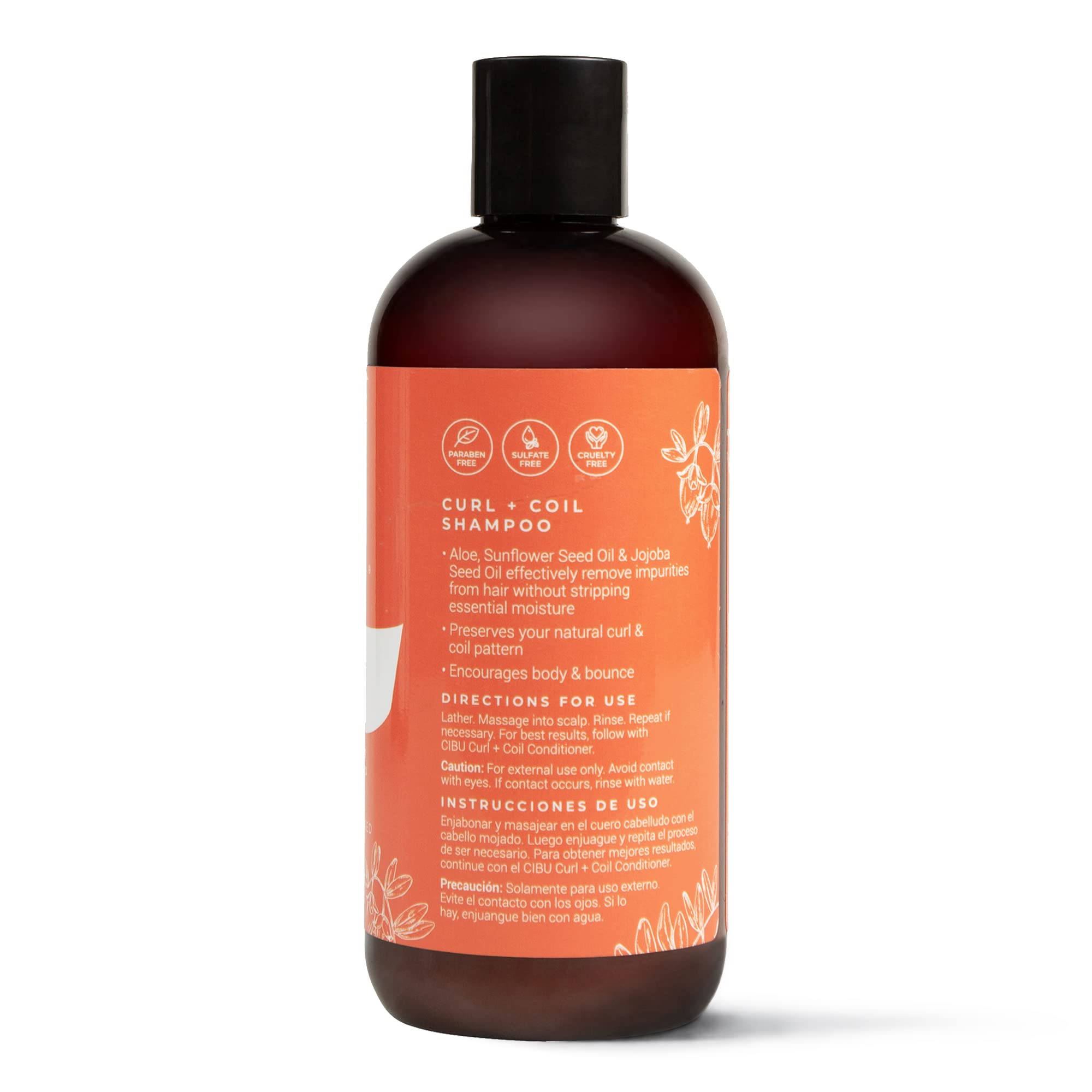 CIBU Curl + Coil Defining Cream | Long-Lasting Hold for Natural Wavy, Coily, Curly Hair | For African American Hair | 8 Ounces