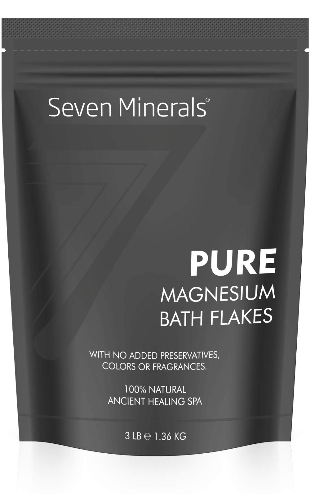 Pure Magnesium Chloride Flakes 3 Lb - Absorbs Better Than Epsom Salt - All Natural Unscented Foot Soak (15 Uses) Or Full Body Ba