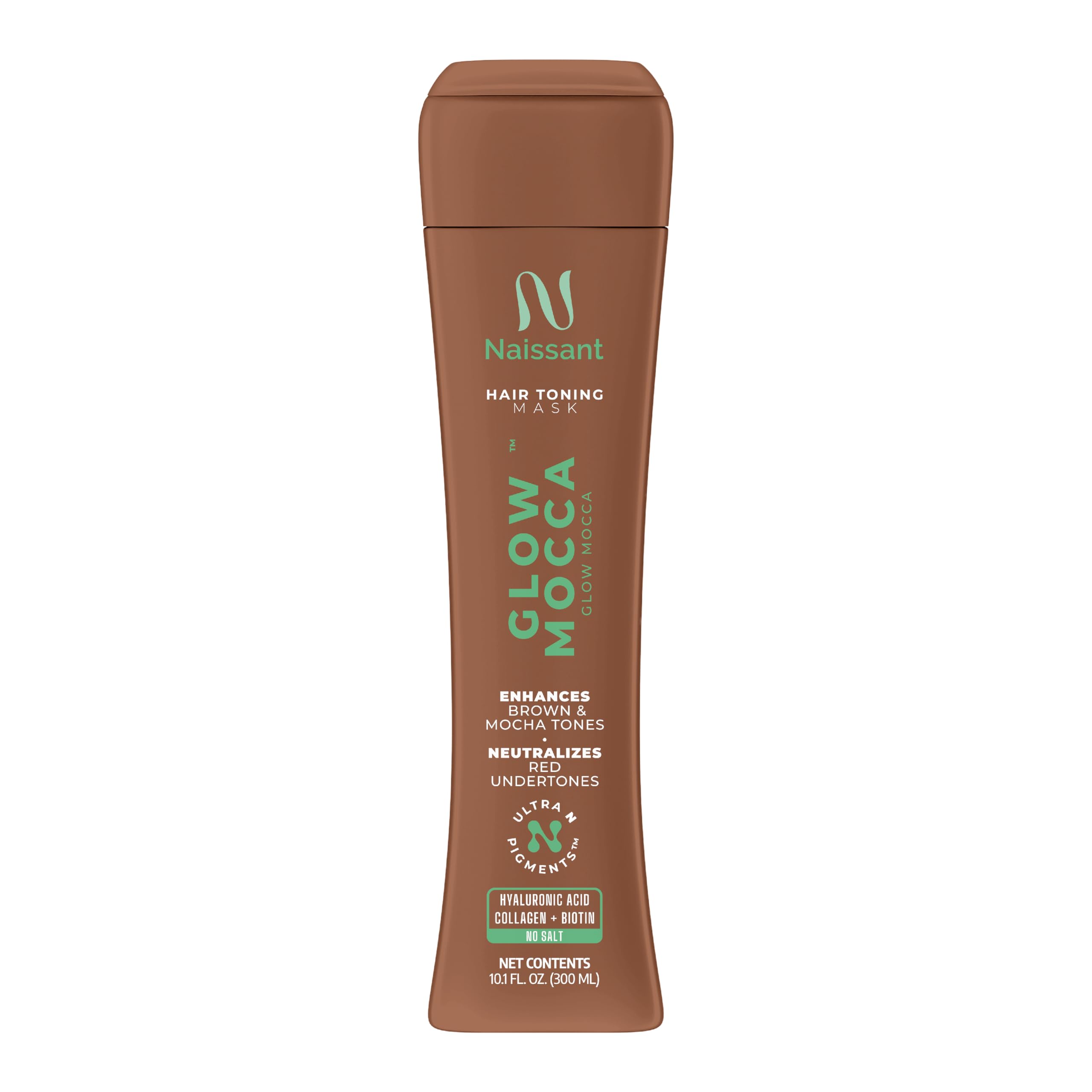 Naissant Glow Mocca Hair Toning Mask | Ultra High-Purity Pigments | Neutralizes Red&Orange Tones | For Brown&Mocha Hair | Hyalur